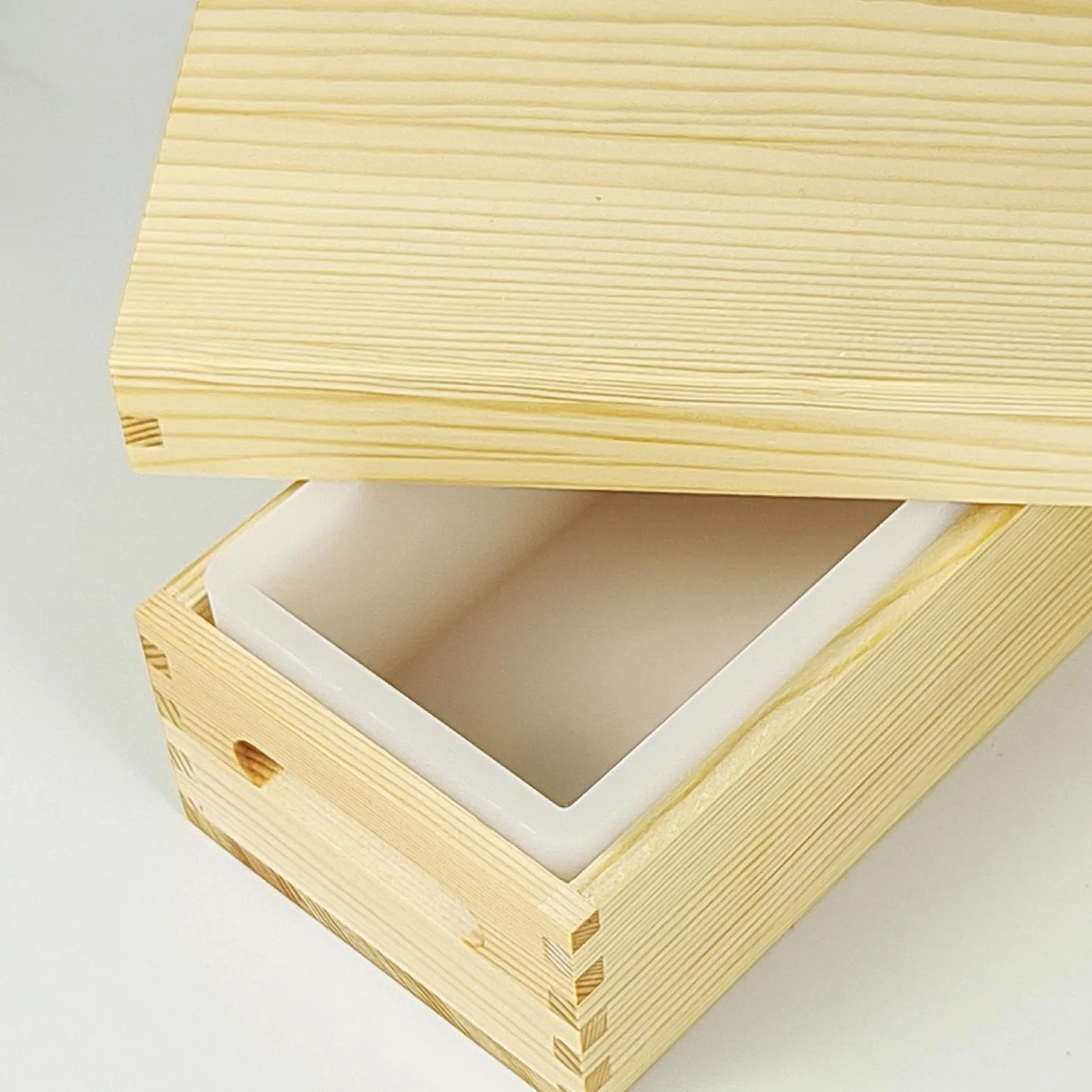 Moldes De Silicona Para Jabón 1300ml Antiadherente Fácil Desmoldeo | Molde Rectangular Flexible De Silicona Con De Madera Para Jabón Para San Valentín, Navidad, Acción De Gracias Y Fe