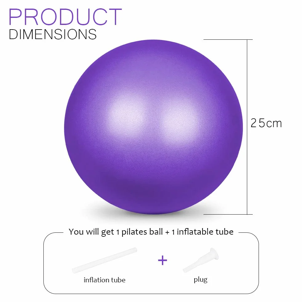 Flintronic Mini Pelota de Yoga 25 cm 9,4 Pulgadas Fitball Fitness Pilates