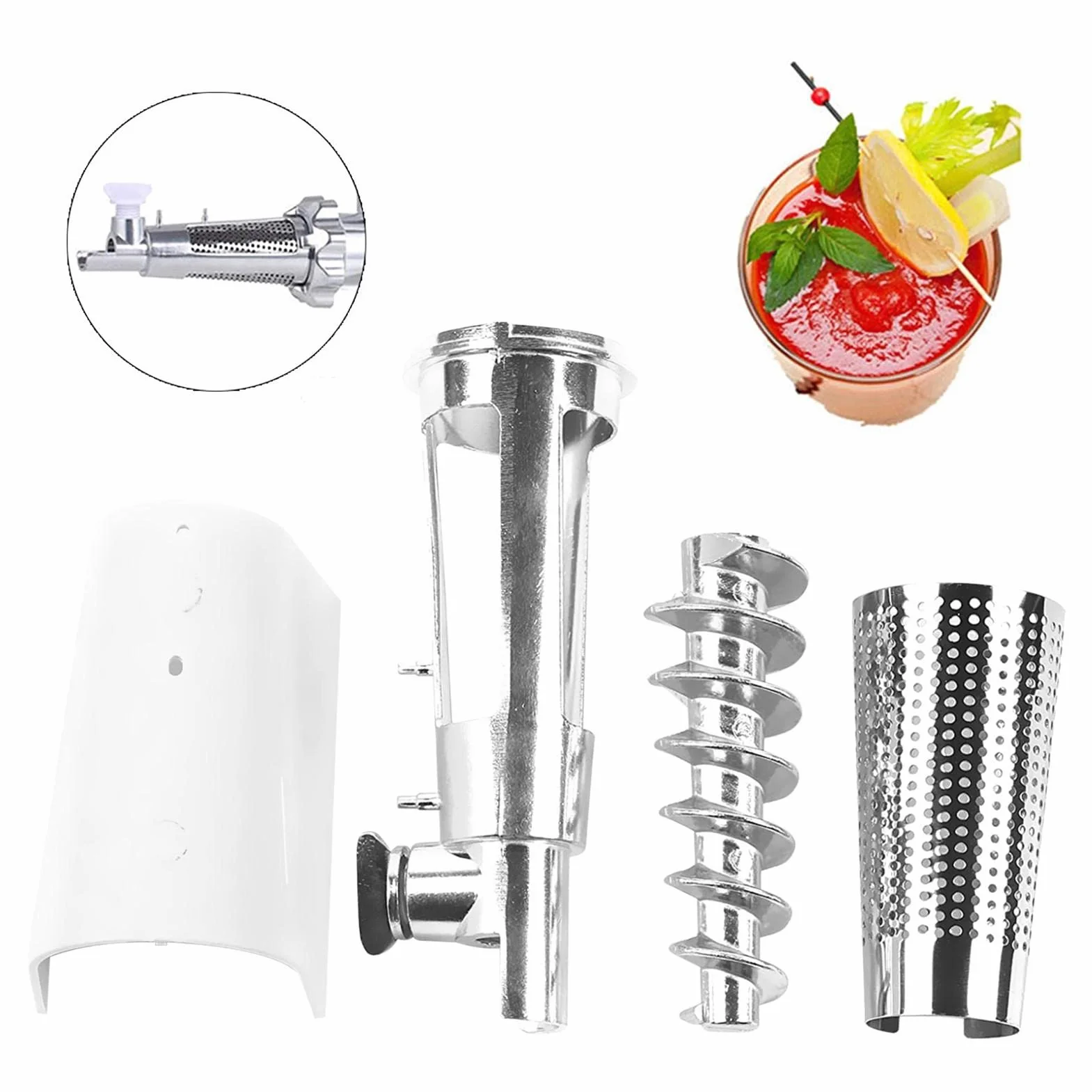 Accesorio para exprimidor de tomate - Trituradora y extractor de puré de tomate | Máquina de salsa y suplemento de molienda