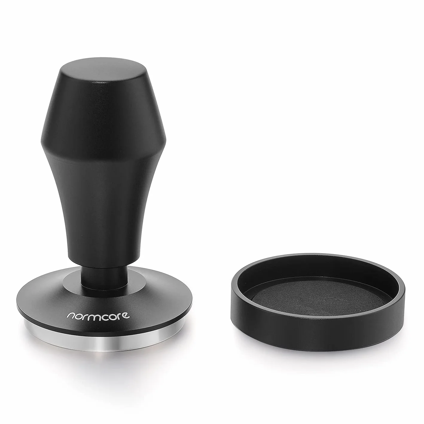 Normcore Prensador de café 58,5mm - Prensador de café molido - elegante pisón de espresso como juego de prensador barista, presión de prensado calibrada | - 15lb / 25lb / 30lbs presión de prensado