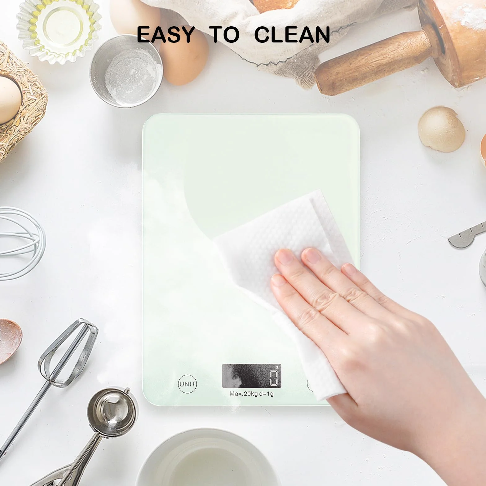La báscula digital de alimentos de cocina puede proporcionar cocinar y pesar harina, frutas y café. Es una báscula digital electrónica inteligente que se puede conectar a una aplicación