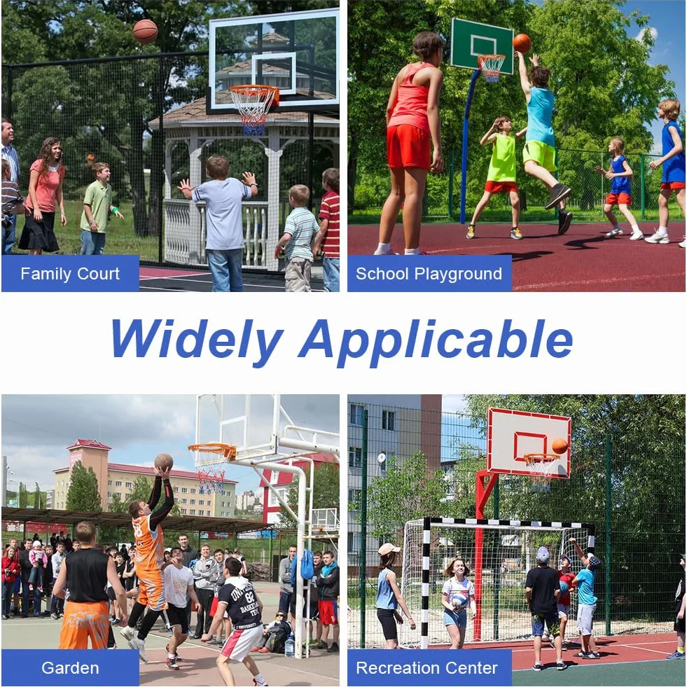 Flintronic Red de Baloncesto, 12 Agujeros, Exterior, Todo Clima, Repuesto