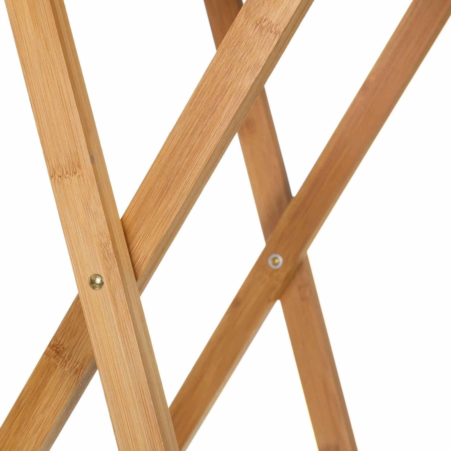 LOLAhome Mesita Auxiliar Plegable de bambú, marrón, Mesa nórdica Multiusos portatil para salón, Comedor, Cocina, habitación, balcón, terraza, 49,50x37,5x65,5cm