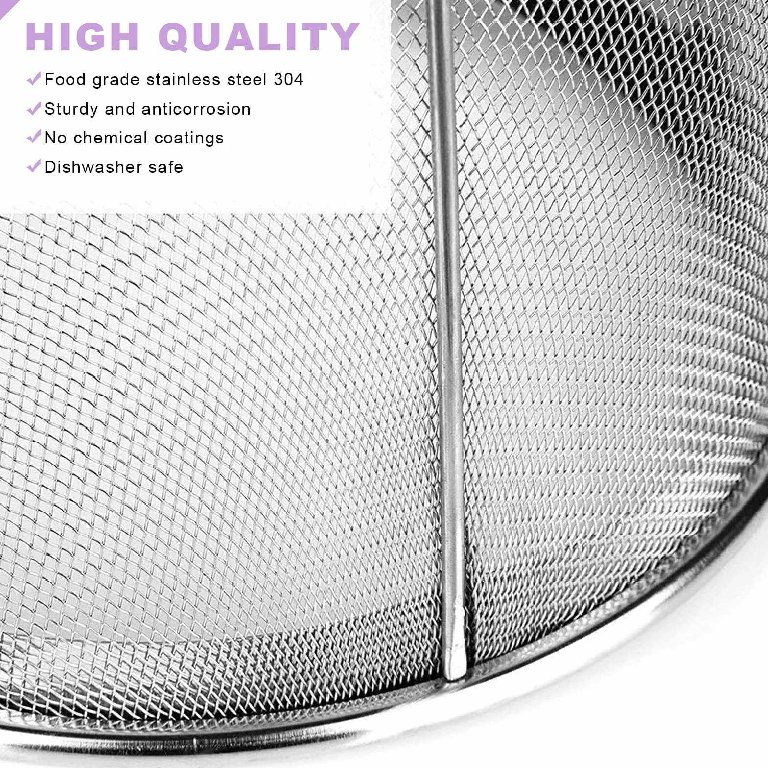 Cesta Vaporera para Olla Instantánea, Inserto de Colador de Acero Inoxidable Cesta de Vapor de Malla Accesorios para Ollas Instantáneas, Cesta Coladora de Red de Malla con Asas