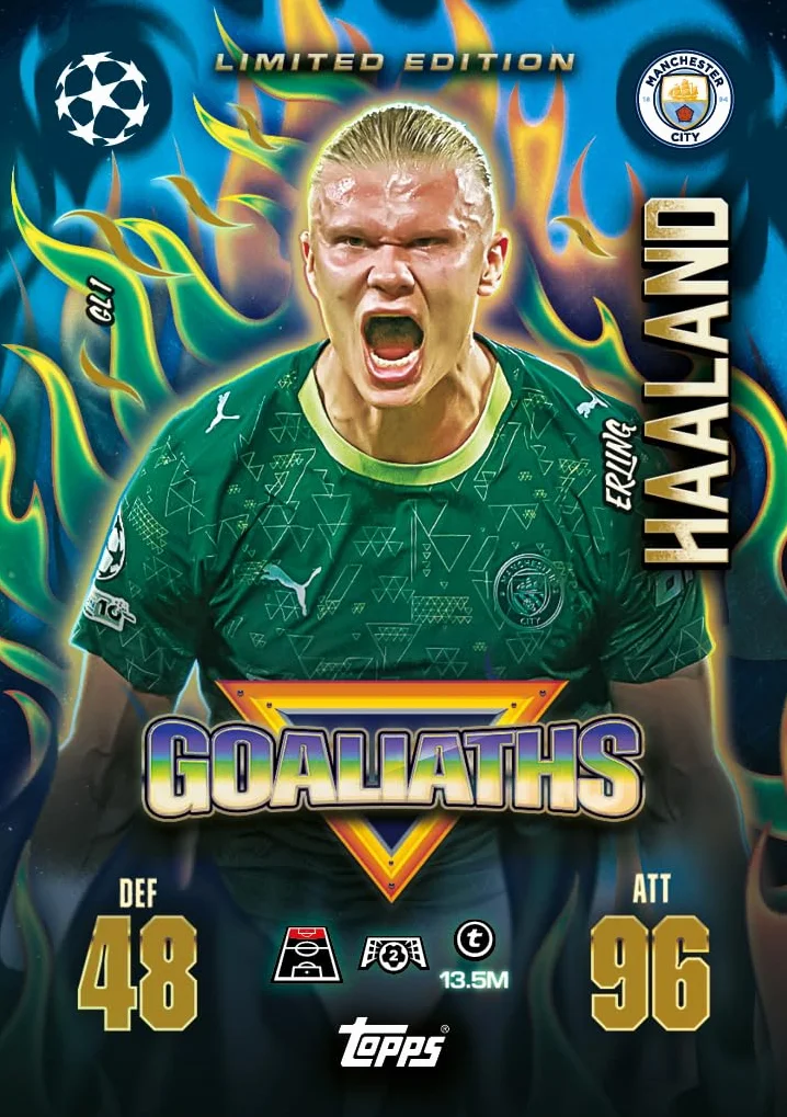 Topps UCC Match Attax Extra 2026 Mega Tin Goliaths 48 cartas 3 Goliaths-LE