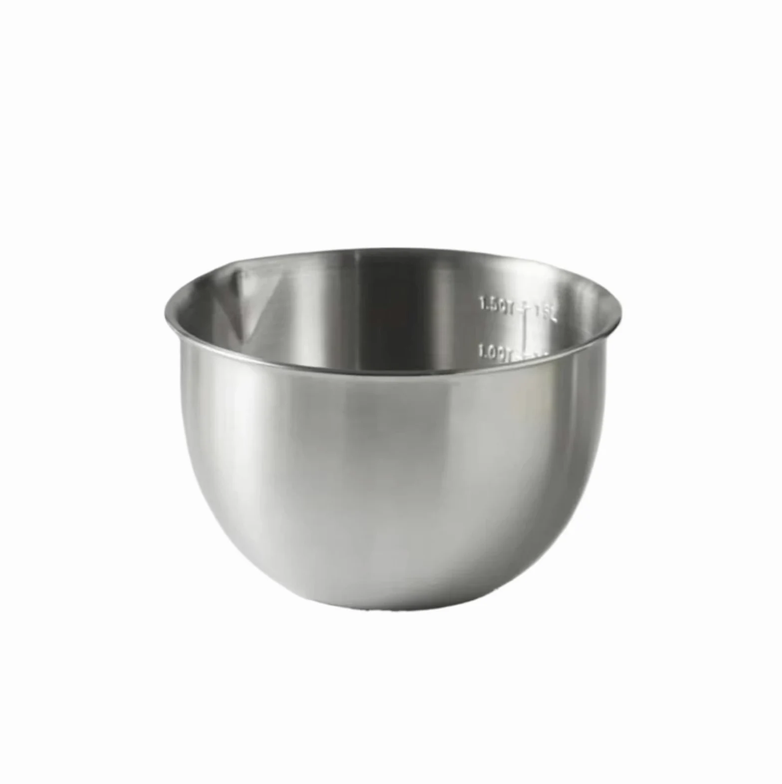 Cuenco de acero inoxidable Cuencos de acero inoxidable 1,5 l, 2, y 4, for mezclar batir. Vajilla cocina for cocinar pasteles ensaladas(Silver 2.5L)