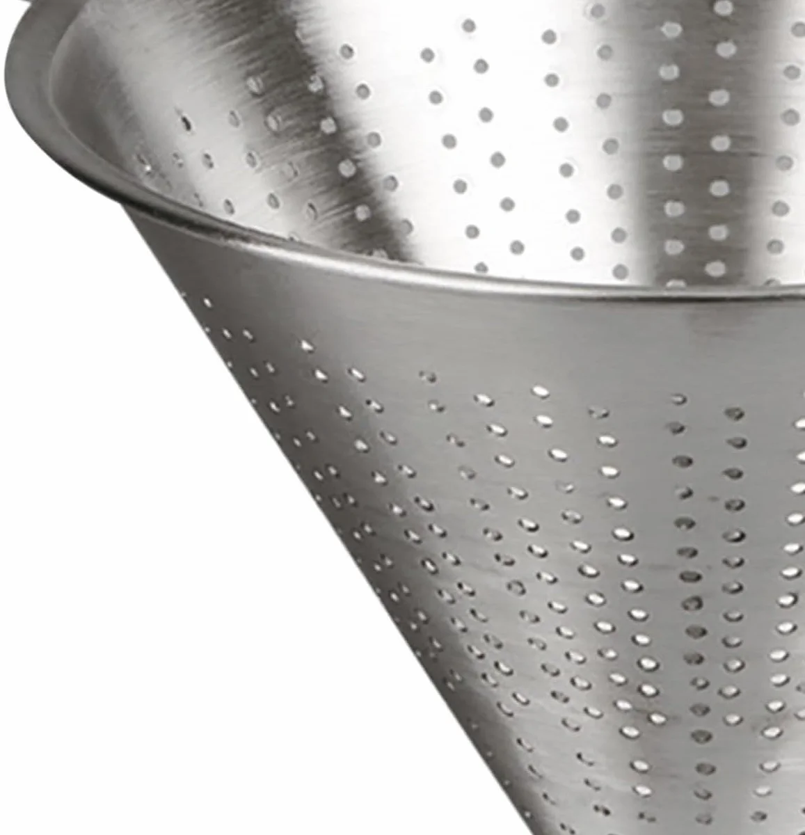 MGE - Colador Chino de Cocina Acero Inoxidable 20 cm - Escurridor y Tamiz para Pasta, Verduras, Frutas y Caldos - Colador Profesional Resistente Apto Lavavajillas