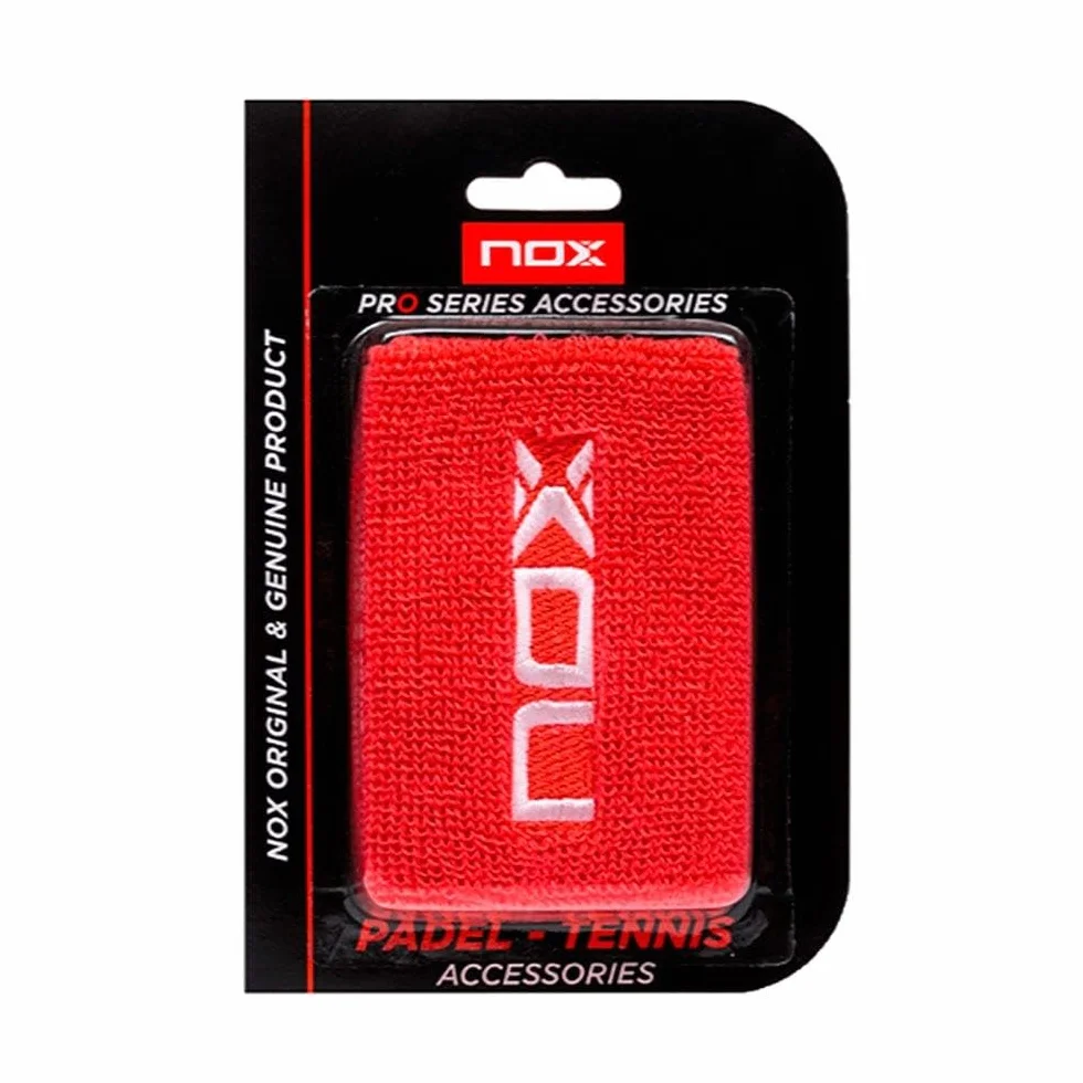 NOX Muñequeras Deportivas Rojo/Blanco