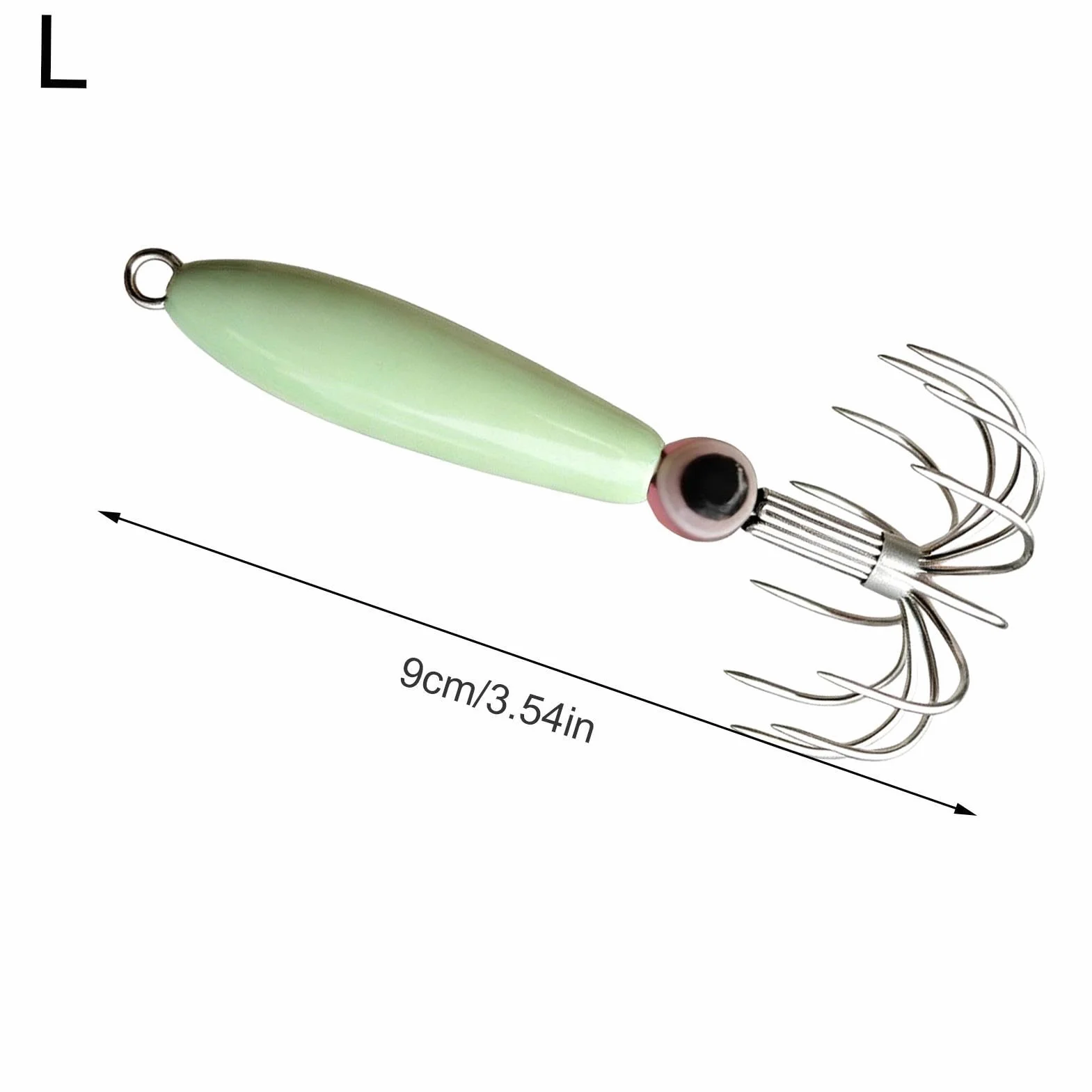 Poteras para Pesca En Agua Salada - Metal Fosforescente para Calamar, Sepia, Pulpo - Portátil Ligero Antifuga