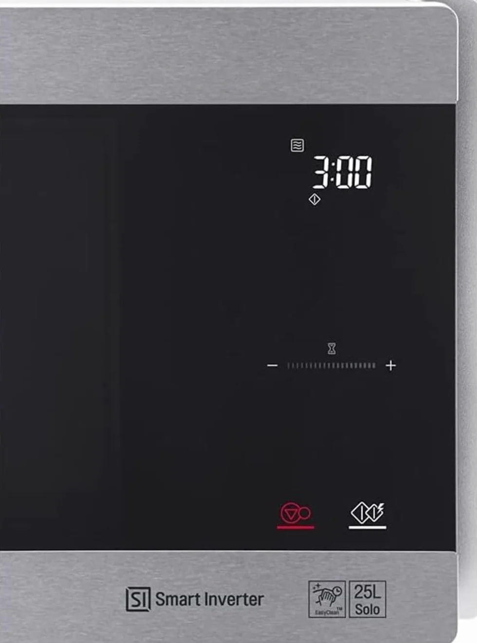 LG Microondas MS2595CIS con tecnología Smart Inverter 25 litros de capacidad, 1000 W, programas automáticos, niveles de potencia ajustables y función EasyClean, color plateado