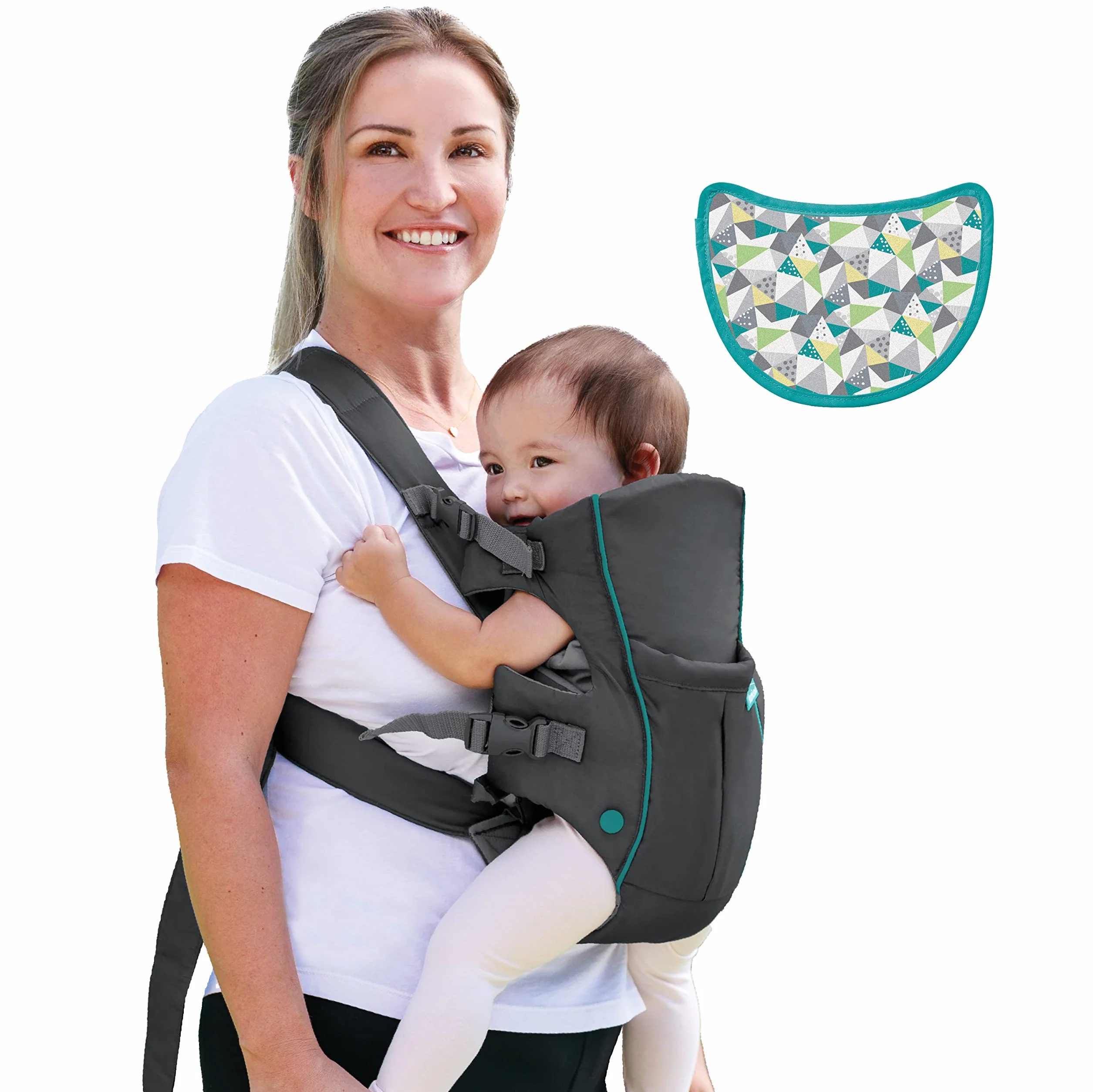 Infantino Swift Classic Mochila Portabebé 2-en-1, Gris, 3,18–11,79 kg
