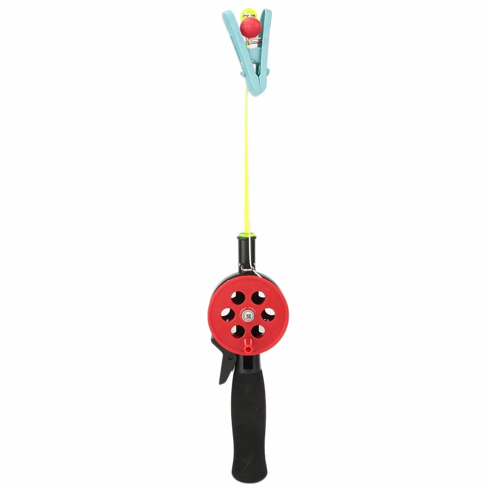 Mini Combo Caña de Pescar y Carrete, Captura de Camarones para Pesca en Hielo para Niños