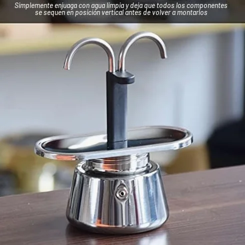 Acouto Moka Pot, 100 Ml Cafetera De Doble Pico Moka Pot Acero Inoxidable Estilo Italiano Diy Cafetera Cafetera De Acero Inoxidable Para Casa Camping Cafe