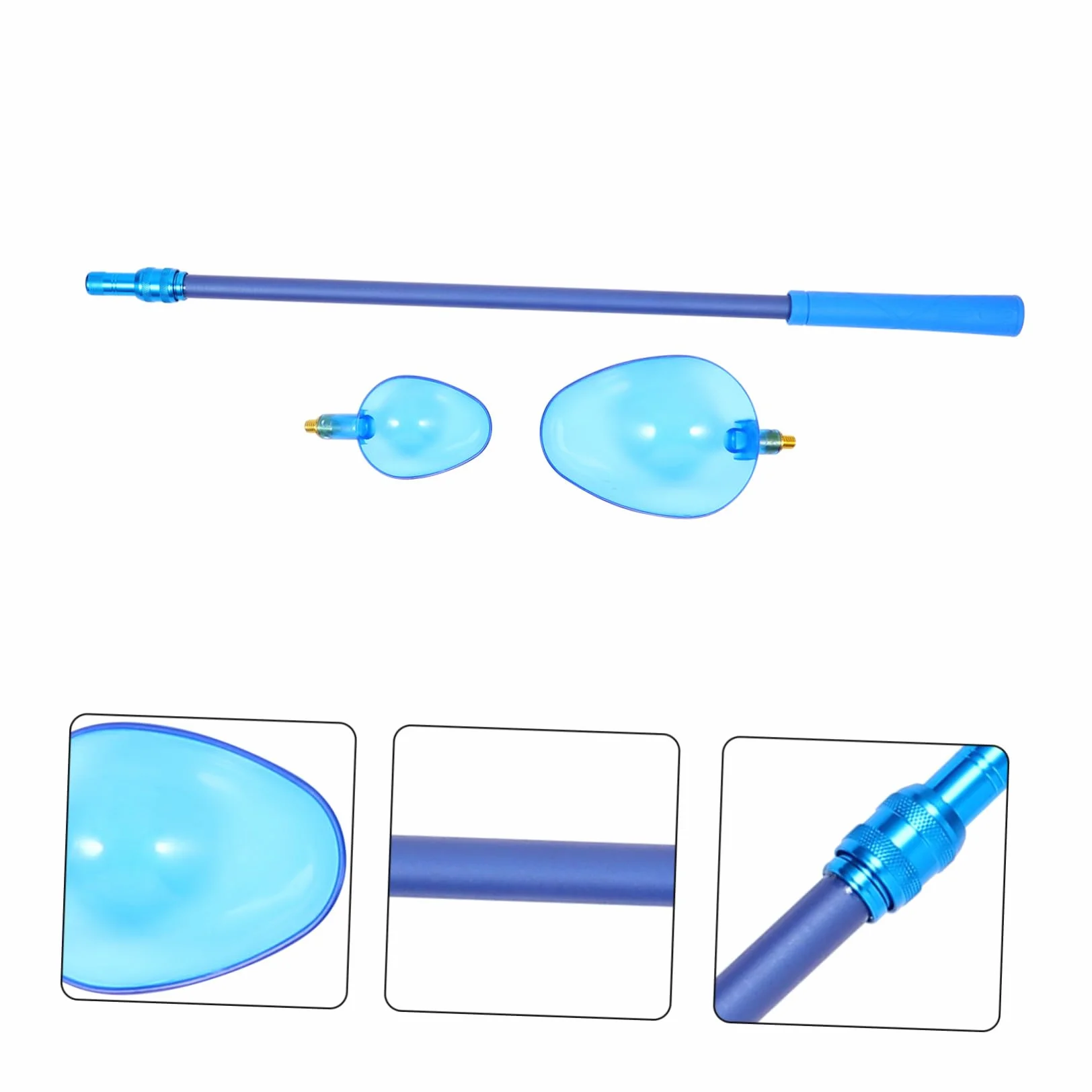 CLISPEED Cucharas para Arrojar Cebo de Pesca 3 Piezas con Mango de Dos Secciones y Cabeza Removible de PC Antideslizante