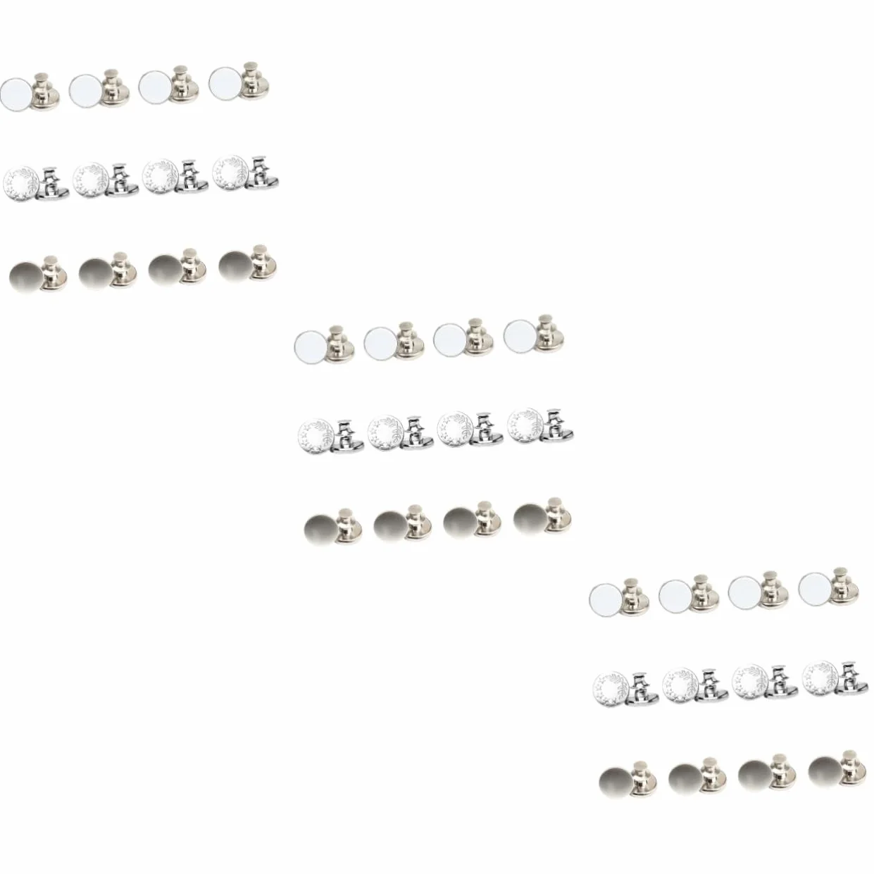 jojofuny 3 Series Botones De Cintura Para Extensores Desmontables De Botones Para Jeans Accesorios Prácticos Para Ajustar El Cinturón De Vaqueros 30 Piezas*3