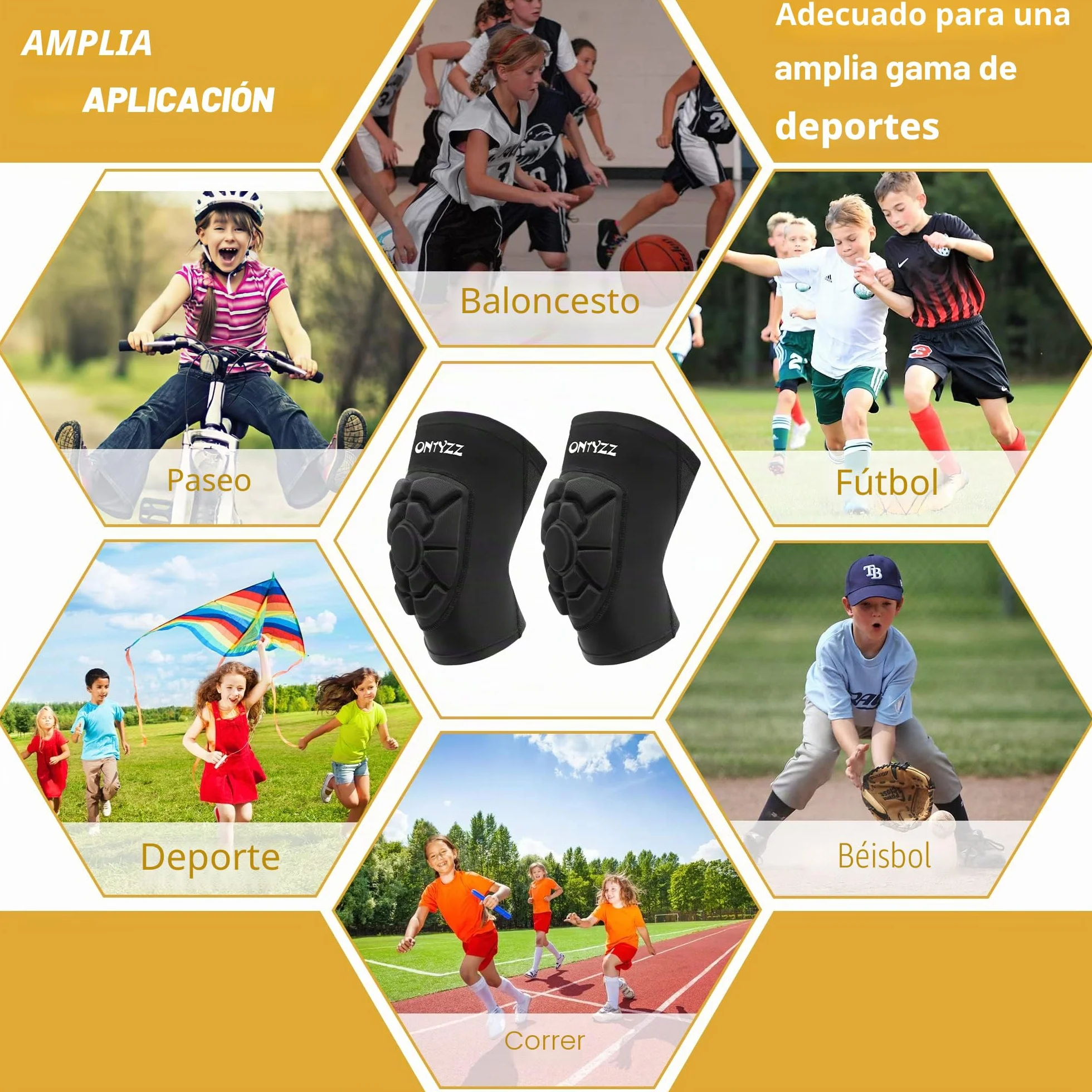 Rodilleras Deportivas Voleibol 1 Par Rodillera Acolchada para Baloncesto Futbol Gimnasia