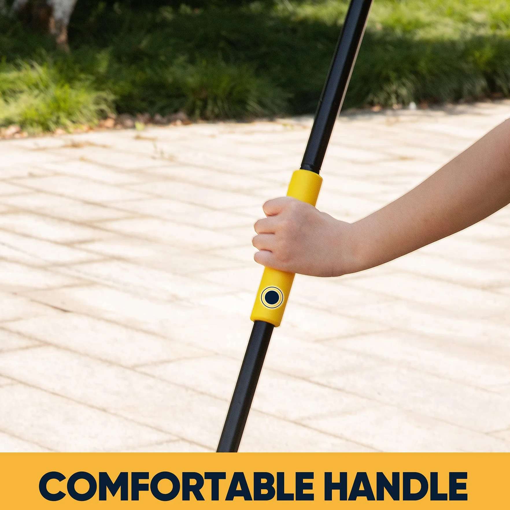 Yocada Escoba de maíz Resistente para Interiores y Exteriores, 60 Pulgadas de Alto, Patio, Garaje, vestíbulo, Centro Comercial, Mercado, Suelo, hogar, Oficina, Hojas, Piedra, Polvo,