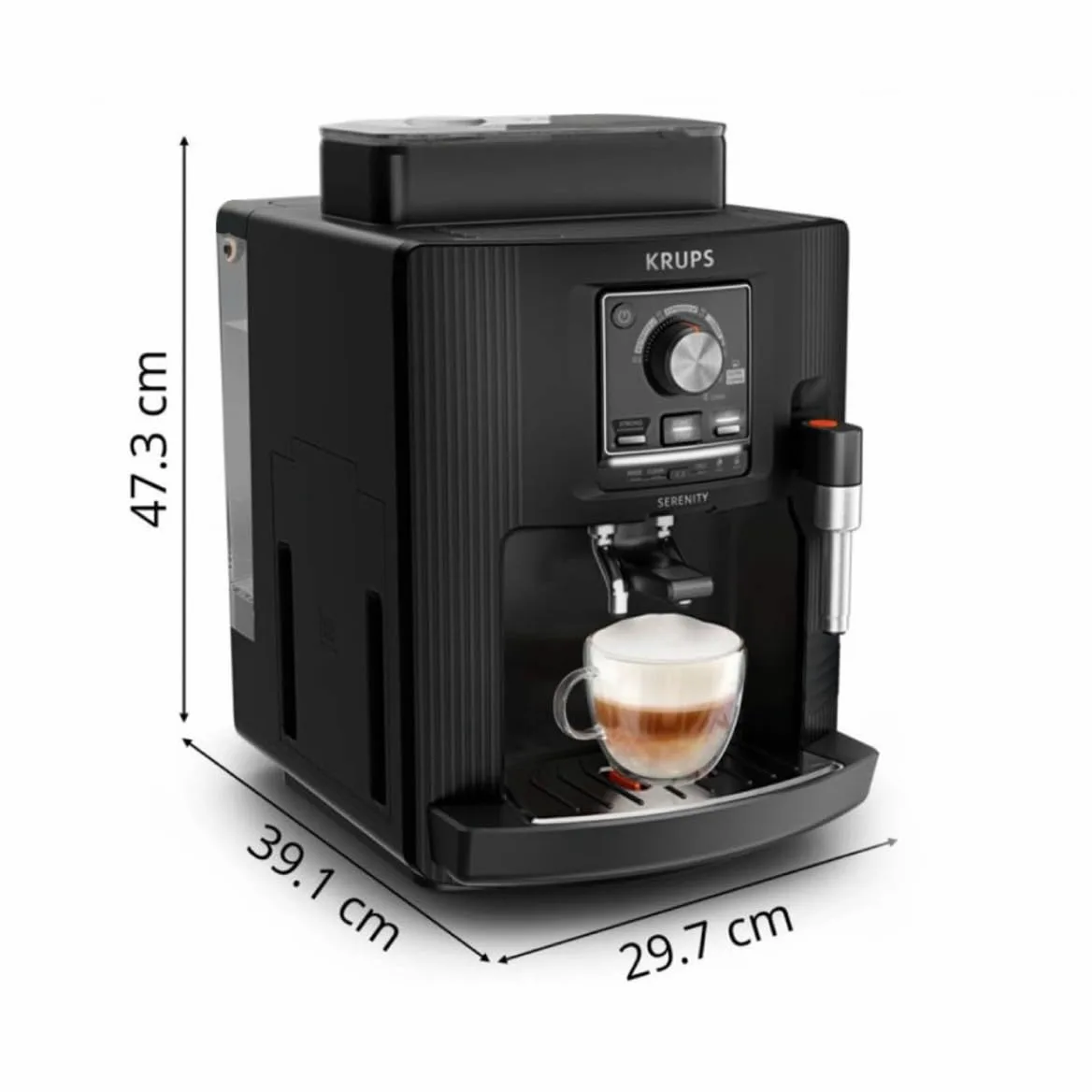 KRUPS Cafetera Serenity 1450W 15 Bar Negra - EA4008E0