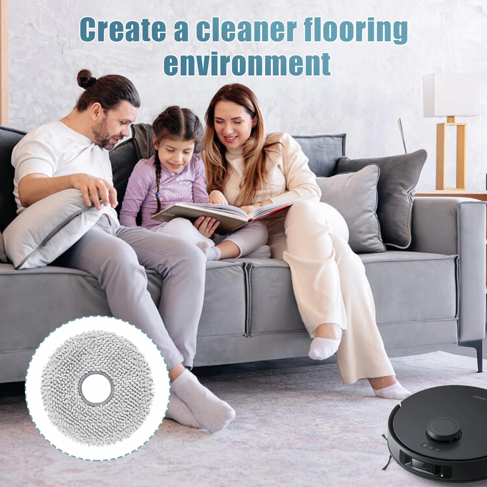 VIEWALL 10 Toallitas para ECOVACS DEEBOT T50 Pro Omni/Gen2/Gen3,T50 MAX Pro,T50 Omni,T30C Omni/Gen2,T30C Pro/Gen2,T30 Pro Omni,T30 Omni,T30S Pro/Combo Aspiradora,Microfibra Mejorada y Reutilizable