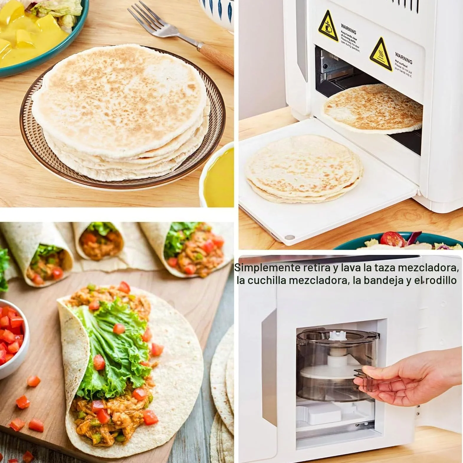 Máquina para Hacer Roti Completamente Automática,Chapati, Tortilla, Panqueque,Pan Plano,Una Tecla para Hacer 8 Piezas por Vez para India, Roti,Chapati, Tortilla De Harina