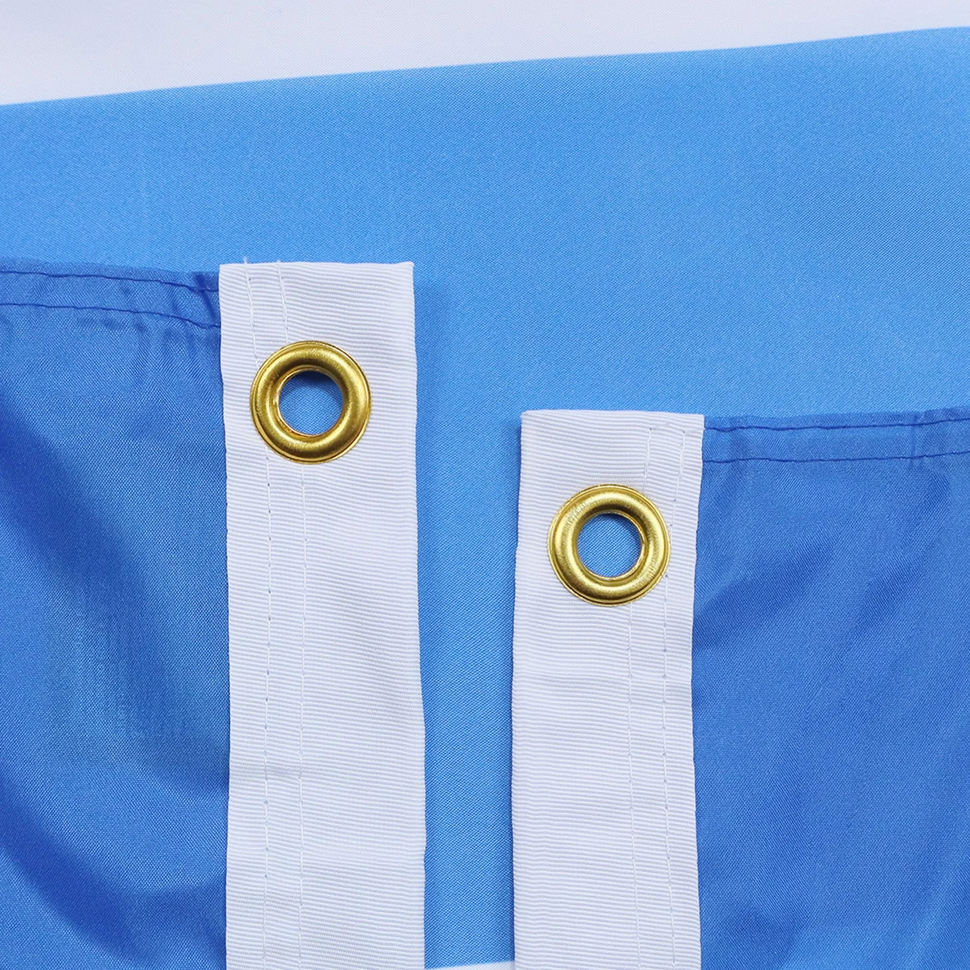 AZ FLAG Bandera Azul Y Blanca 90x60 cm 100% Poliéster Ojales Metal