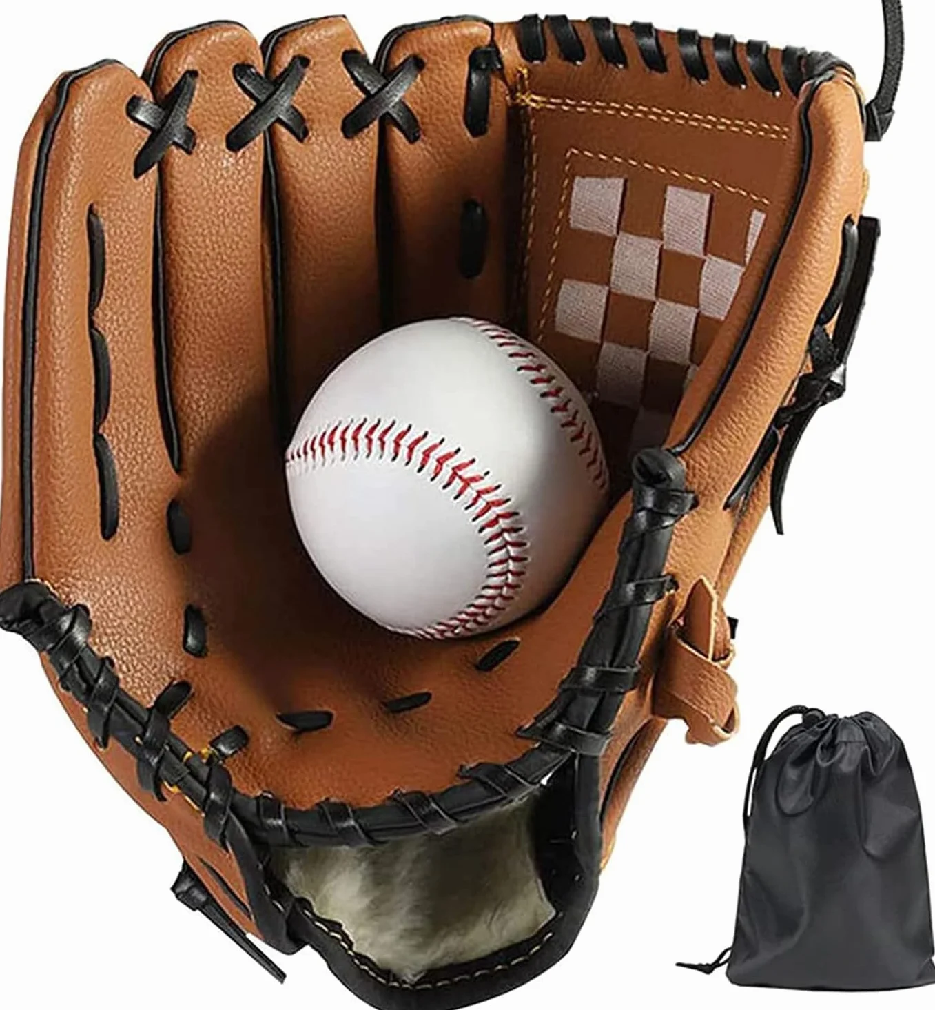 Guante de Béisbol LeapBeast Mano Derecha PU Suave con Pelota Softball