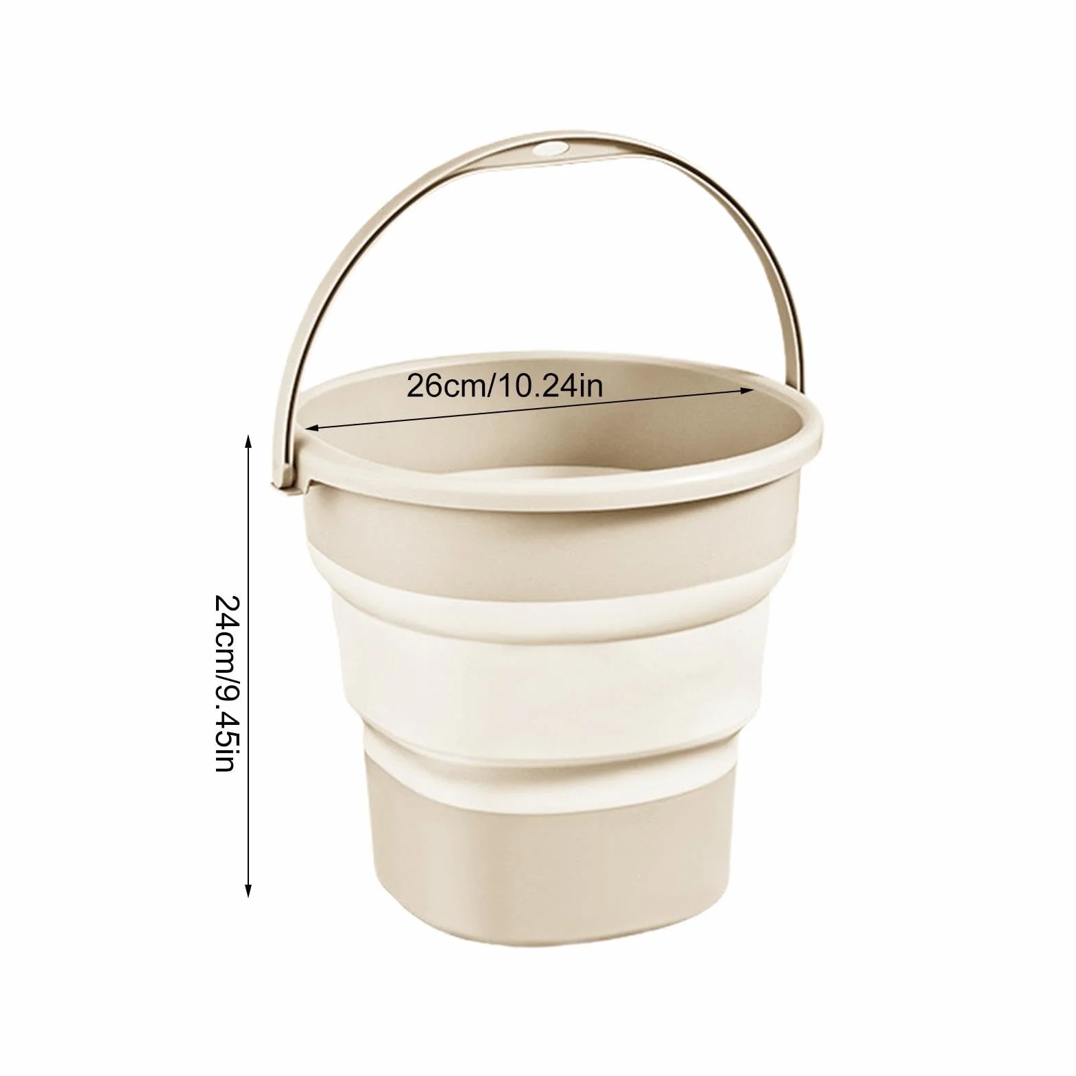 Cubo de agua plegable portátil de 9 litros para lavado de autos, hogar, pesca y viajes