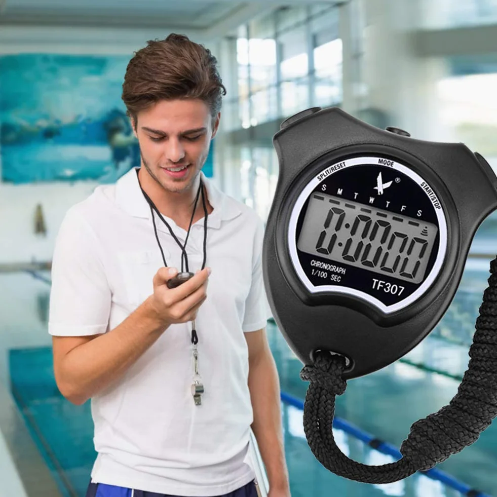 Cronómetro Deportivo Digital con Alarma para Natación Fútbol Entrenadores Equipo Árbitro