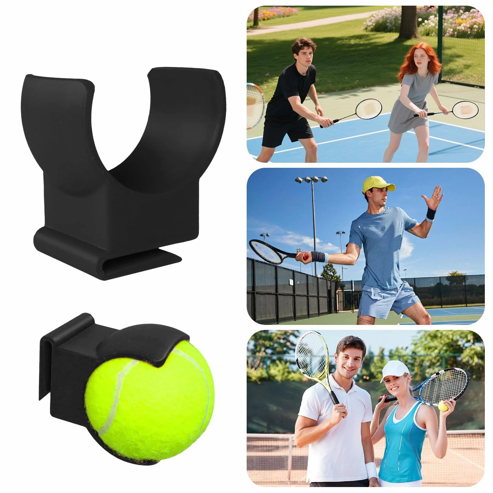 Clip Organizador de Bolas de Tenis, Portabolas de Cintura para Almacenaje Deportivo