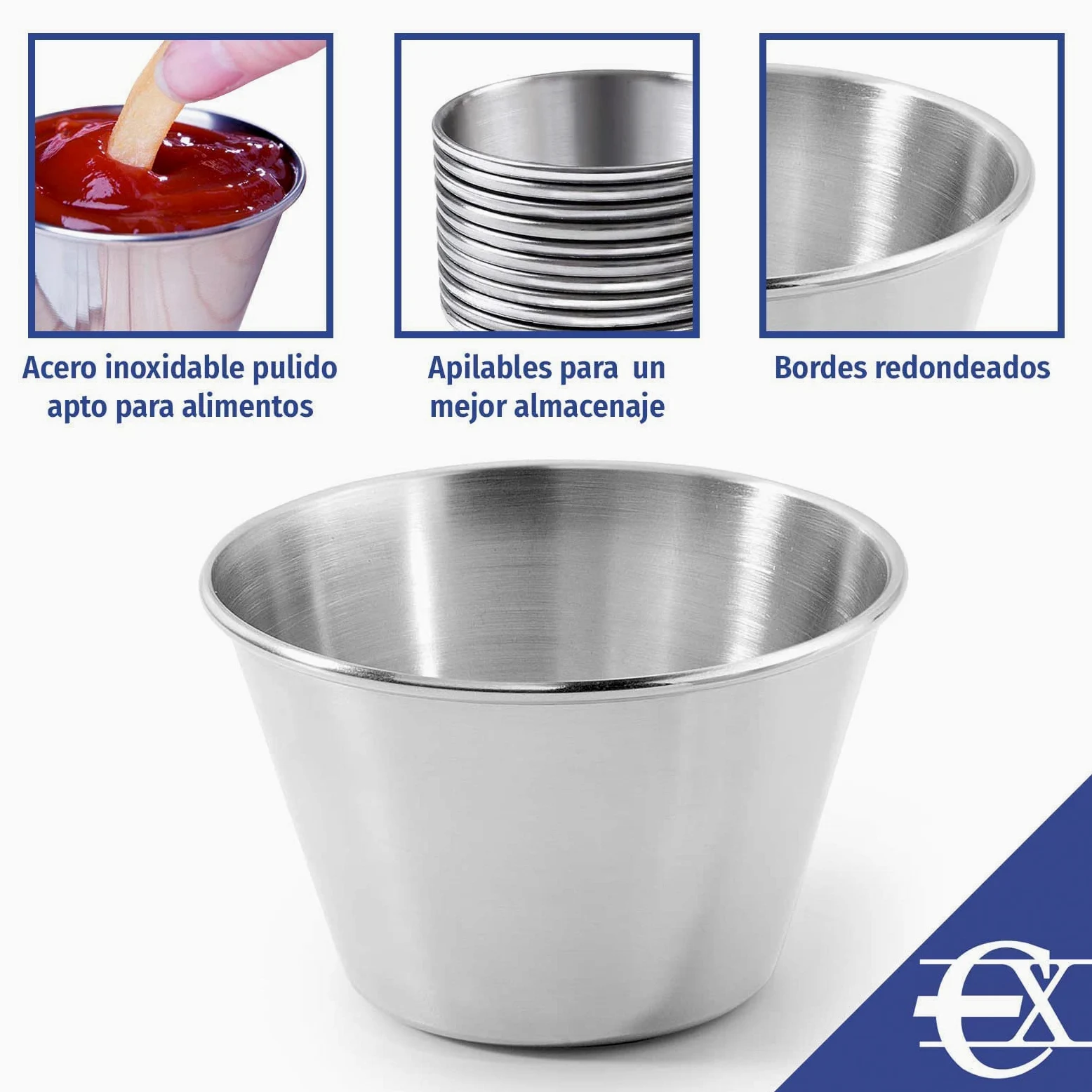 EUROXANTY Molde para Flan 24 unidades | Flanera Individual | Molde de flan liso | Molde antiadherente | Molde gelatinas | Molde para pastelitos | Molde redondo | Ø9 cm