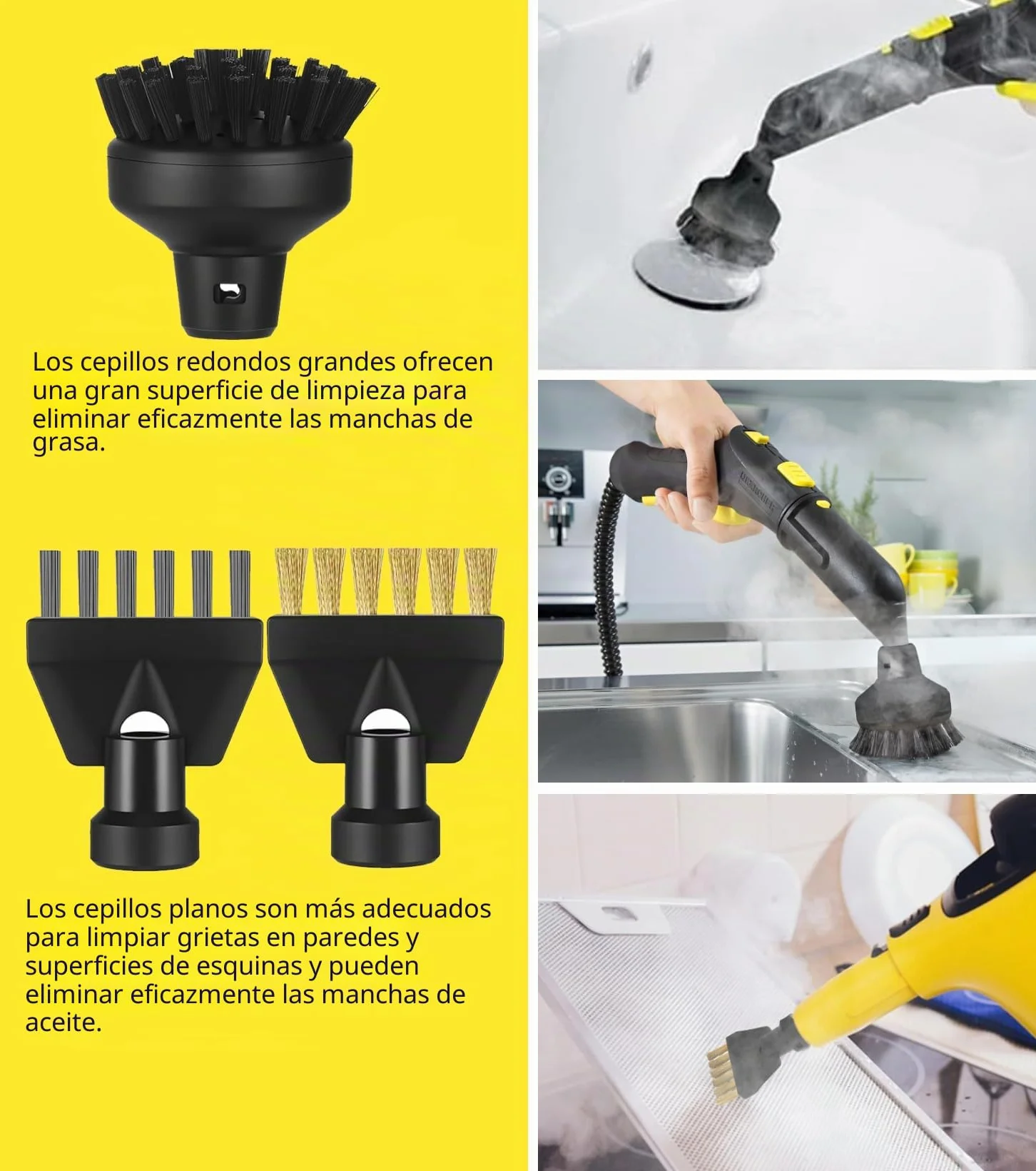 14 piezas para limpiador de vapor Karcher SC1 SC3 SC5 SC4 SC2 accesorios, para accesorios Karcher SC1 SC3 SC5 SC4 SC2 juego de piezas de repuesto, incluye boquilla alargada, boquilla curvada