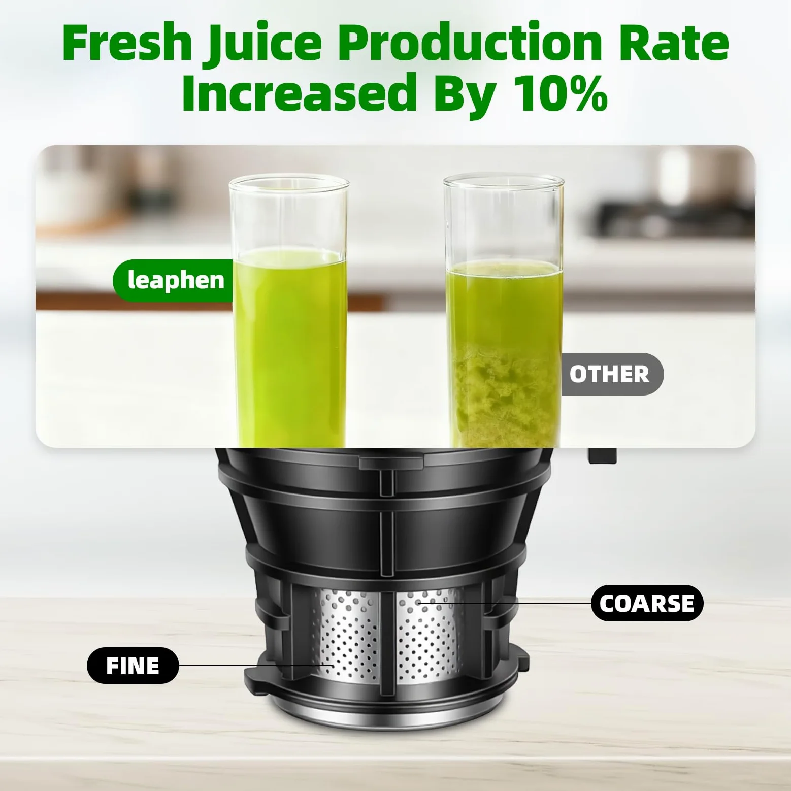 Exprimidor de prensa en frío con canal de alimentación grande de 110 mm, máquinas exprimidoras masticables para frutas y verduras enteras, exprimidor lento de alimentación automática con bajo ruido