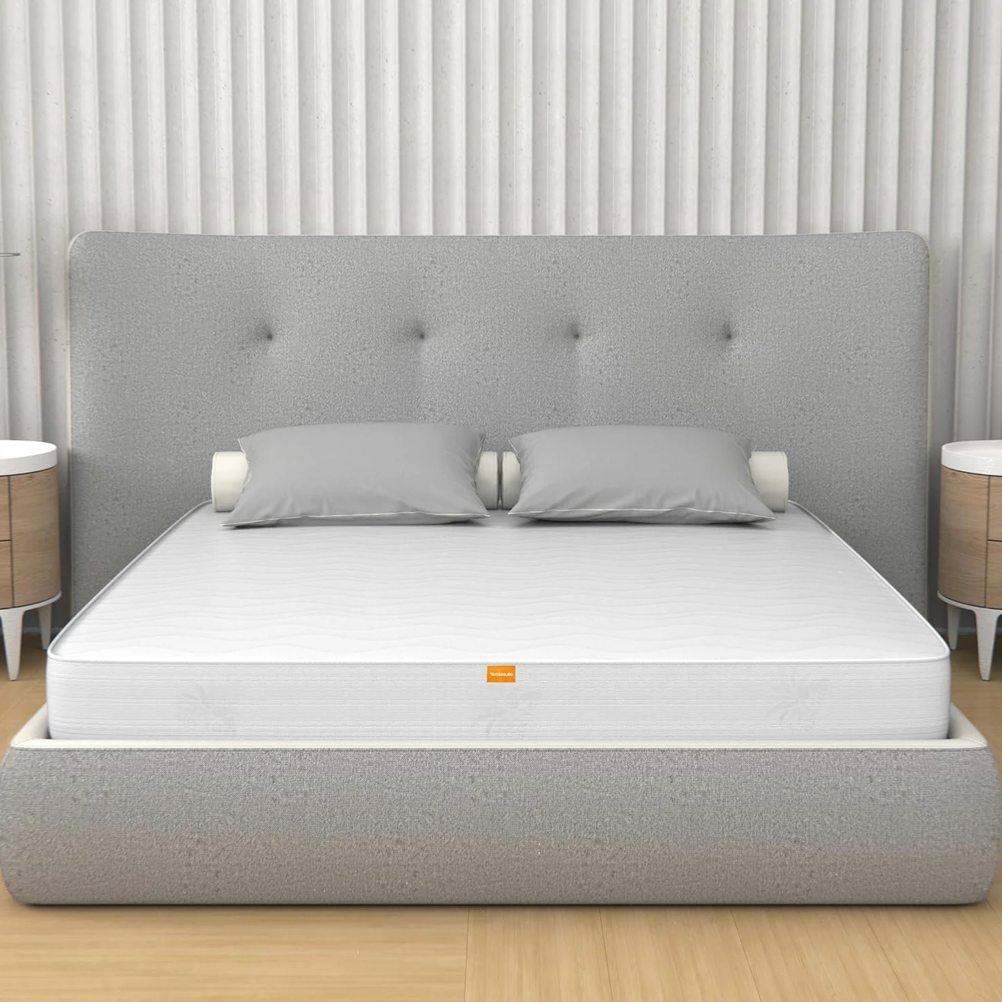 MiaSuite i sogni Italiani Colchón Plegable 90x200, 10 cm de Altura - Colchón de Espuma, Tejido Aloe Vera, Espuma HR, Plegable| Plus