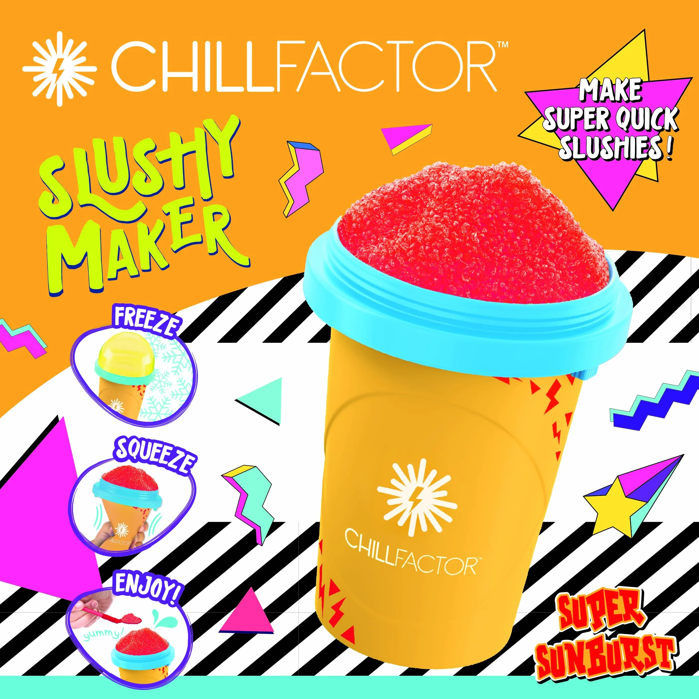 ChillFactor Colour Shock Máquina de Granizados Reutilizable Naranja