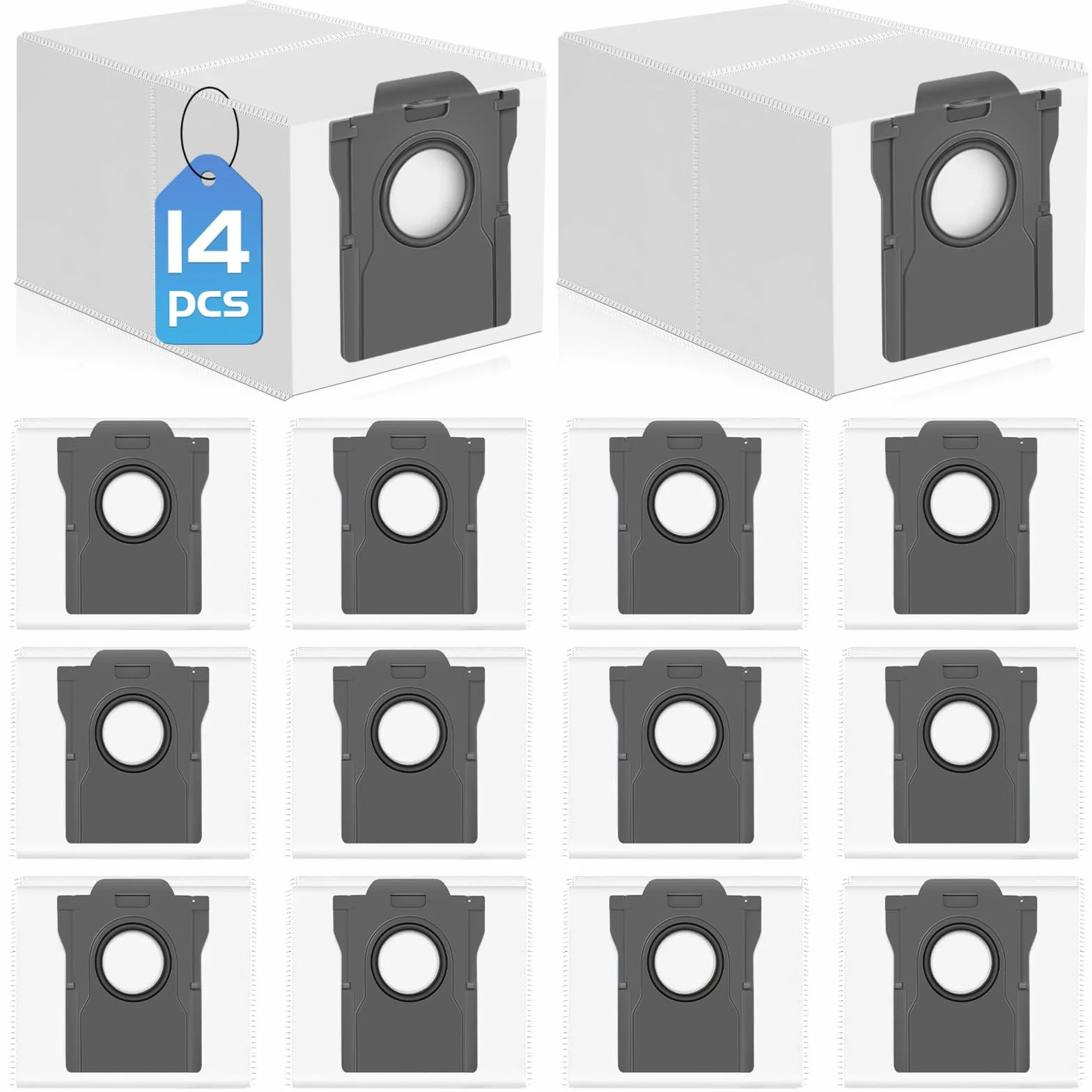 14 Bolsas para Dreame L10s Ultra Gen 2 /L10s Ultra Gen 3 /L40s L50s Pro Ultra /L40 L50 Ultra AE /X40 X50 Ultra L10s Pro Ultra Heat Bolsas de Polvo para Mova E30/E40/V50/Z50/P50 Pro Ultra Z60/S70