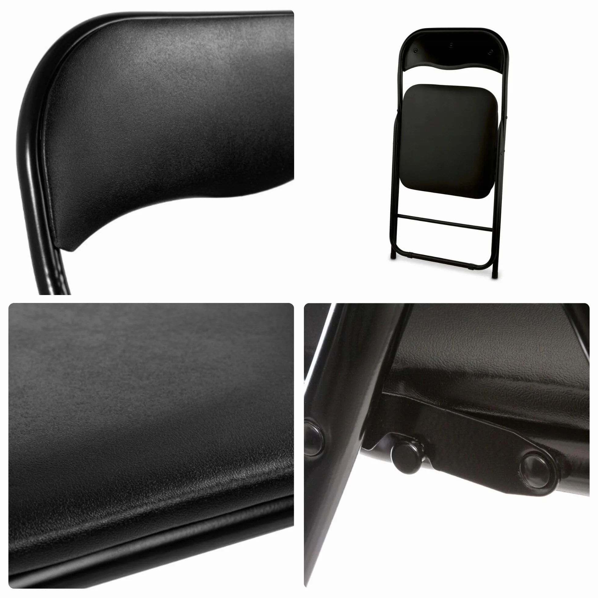Velleman FP168B - Silla plegable, 38 x 43 x 78 cm, Negro