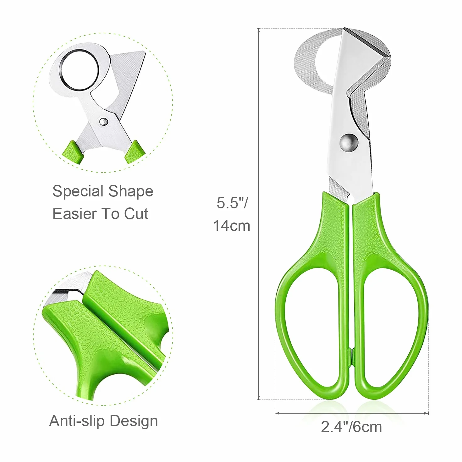 Hotype Tijeras de Acero Inoxidable para Huevos de Codorniz, 2 Piezas