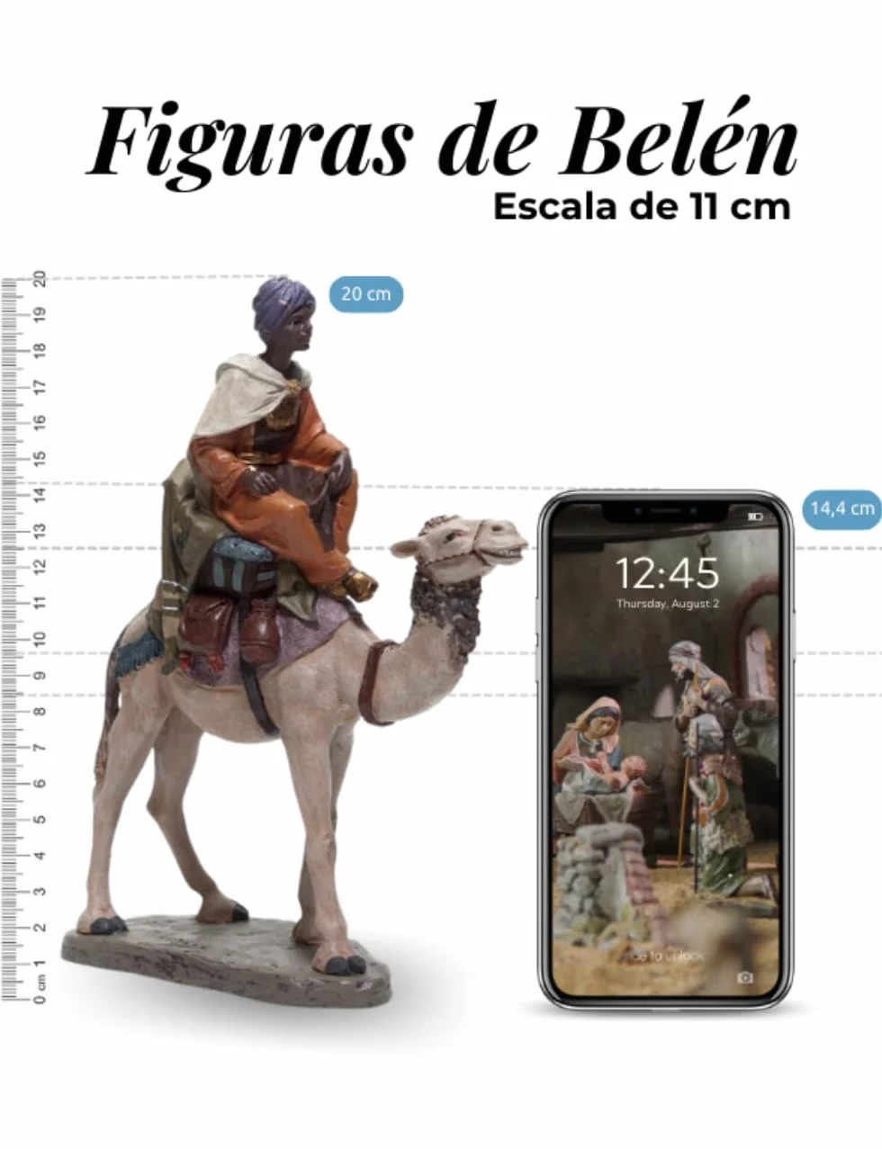 Triciclo Editores Figuras Pastores y Perro |Figuras de Belén |Serie 11cm| Diseñadas por José Luis Mayo |Decoración Navideña |Nacimiento