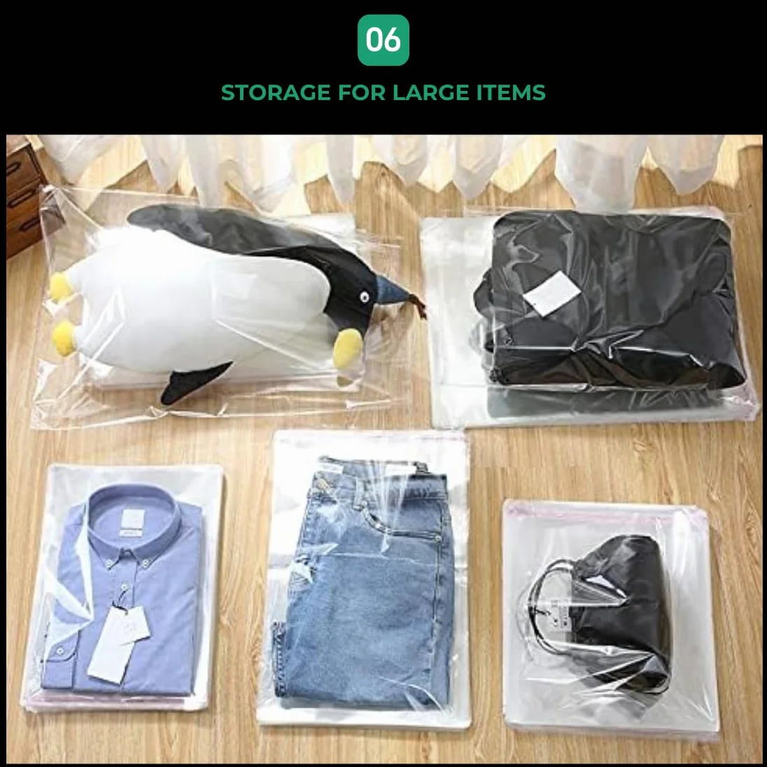 200 Bolsas de Celofán Transparente Autoadhesivas. Bolsas de Plástico OPP Grandes con Costura Sellada y Orificio de Ventilación para Chuches, Regalos, Joyas, Tarjetas, Dulces, Bombones, Fotos.