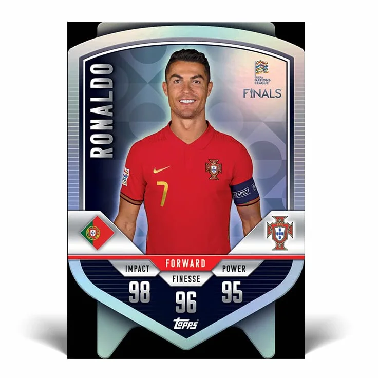 Topps Match Attax 101 Tarjetas de fútbol UEFA Nations League Finals Caja completa 24 paquetes 240 cartas