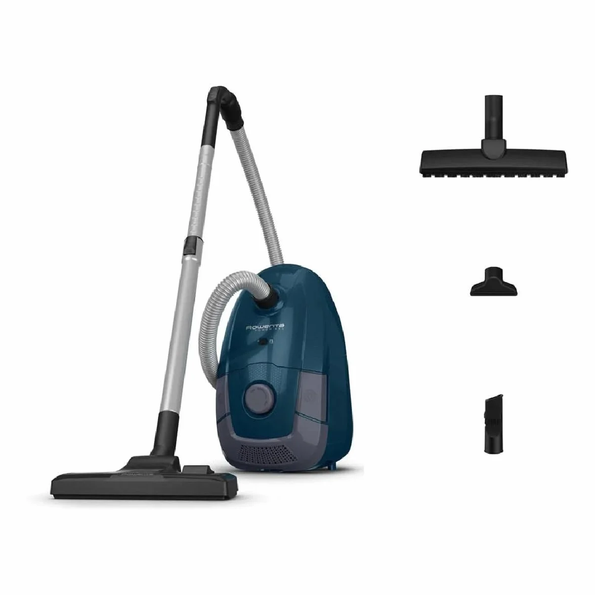 Rowenta RO3126 Power XXL Aspiradora de Suelo con Bolsa, Azul Oscuro/Gris