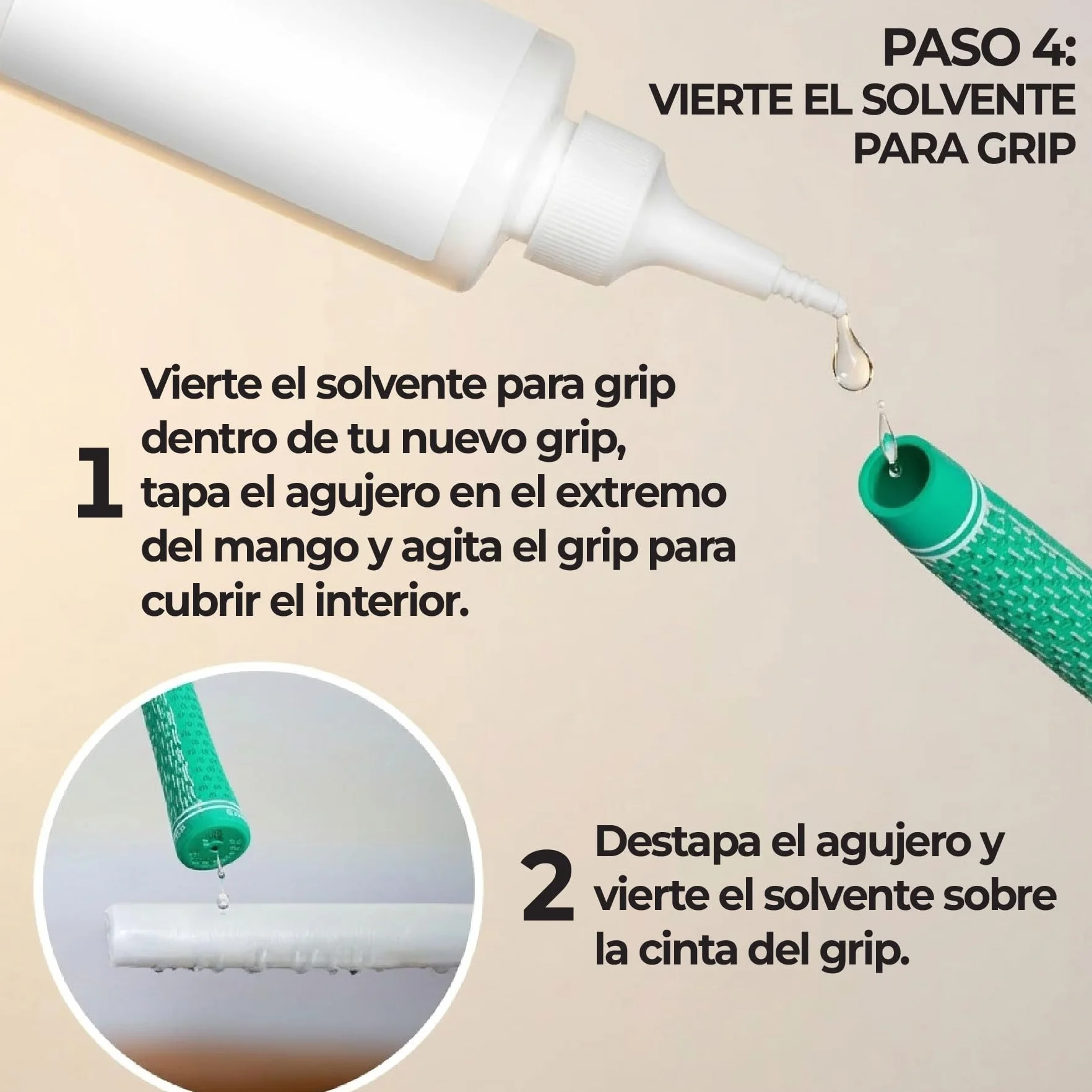 Wedge Guys Kit de Golf Accesorios para Regripado de Palos - Cinta y Disolvente