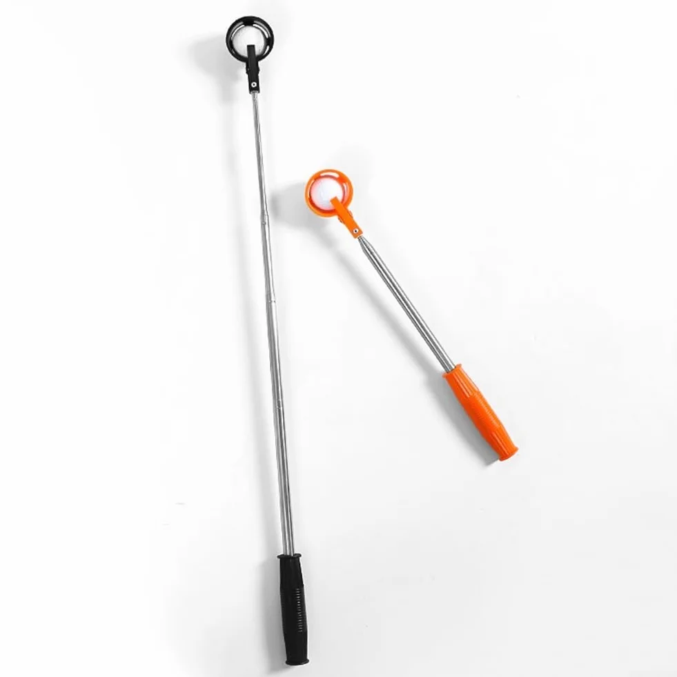 Telescópico para recuperador de pelotas de golf para recuperación sin esfuerzo de zonas de difícil acceso (naranja)