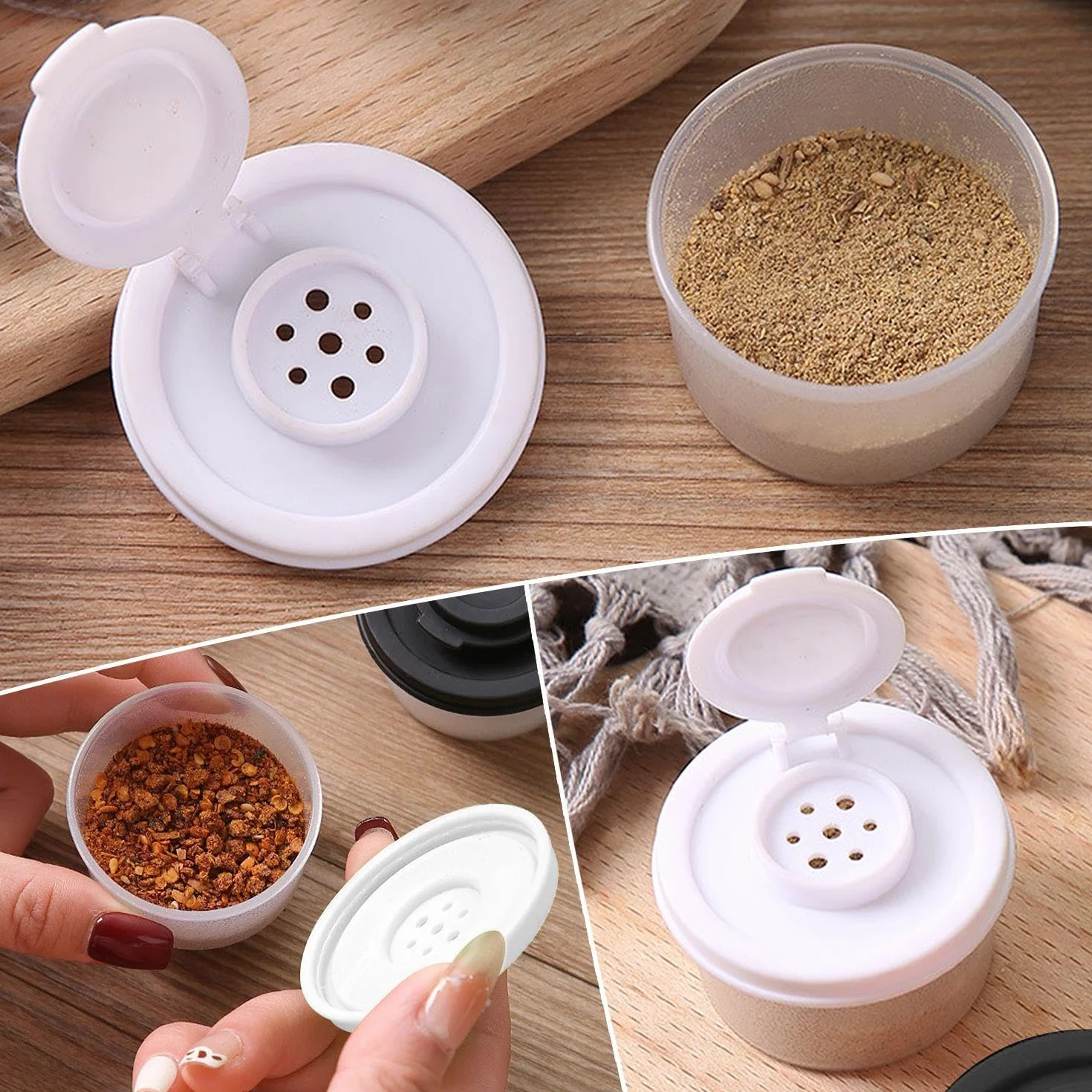4 Piezas De Mini Botellas De Especias, Botellas De Especias De Plástico, Botellas De Especias Portátiles, Necesidades De Cocina, Adecuadas Para Acampar, Picnic Y Viajar.
