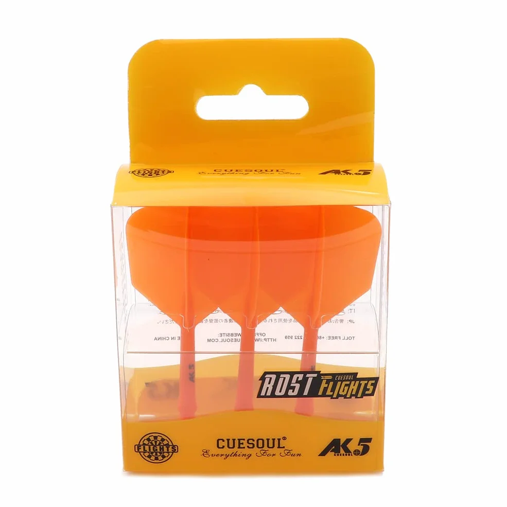 CUESOUL Rost Eje de dardo Integrado y Plumas estándar, Juego de 3 Piezas