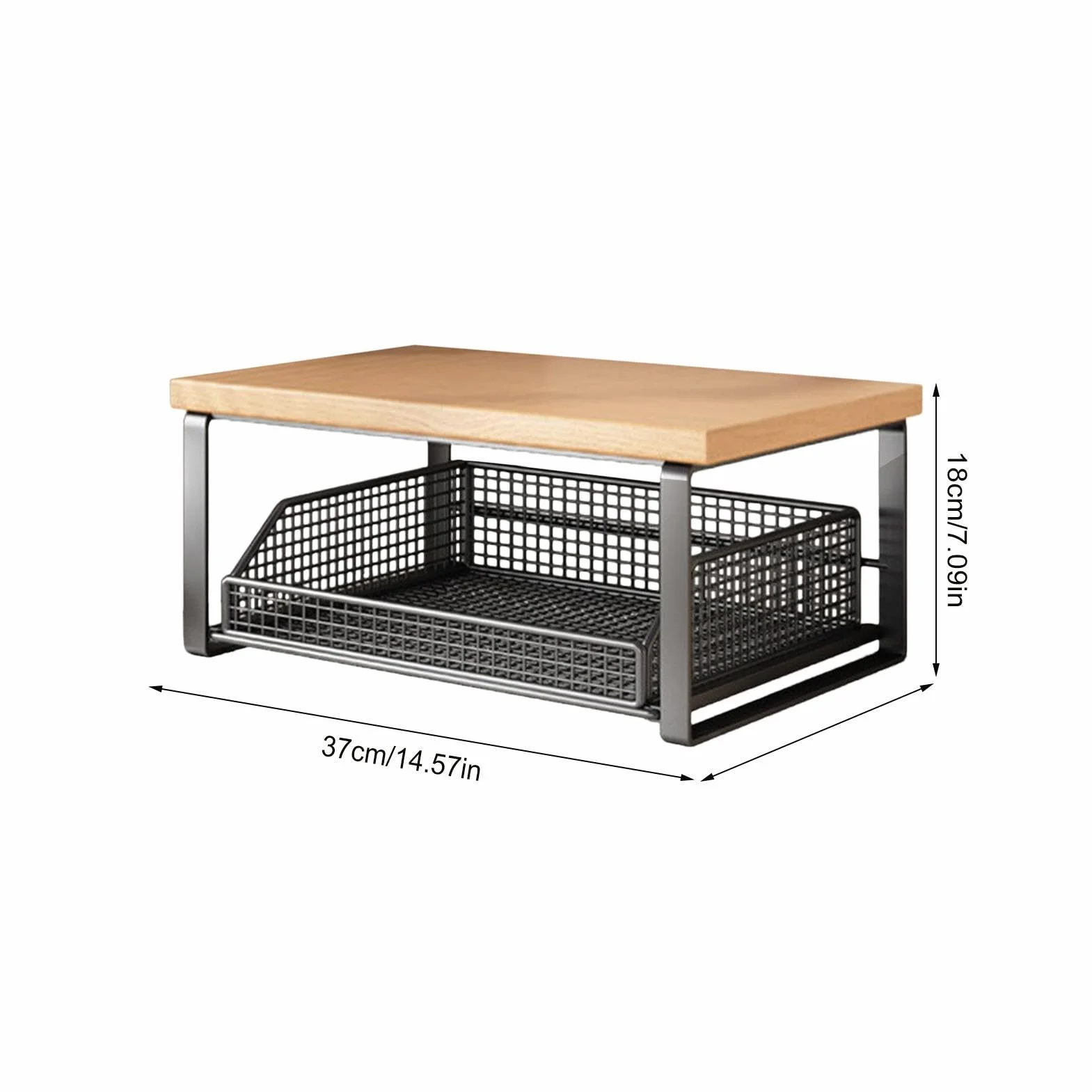 Cesta de almacenamiento de cocina multiusos: soporte para organización de 37 x 26 x 18 cm, contenedor para cápsulas de café, contenedor de encimera que ahorra espacio, usos versátiles de solución de a
