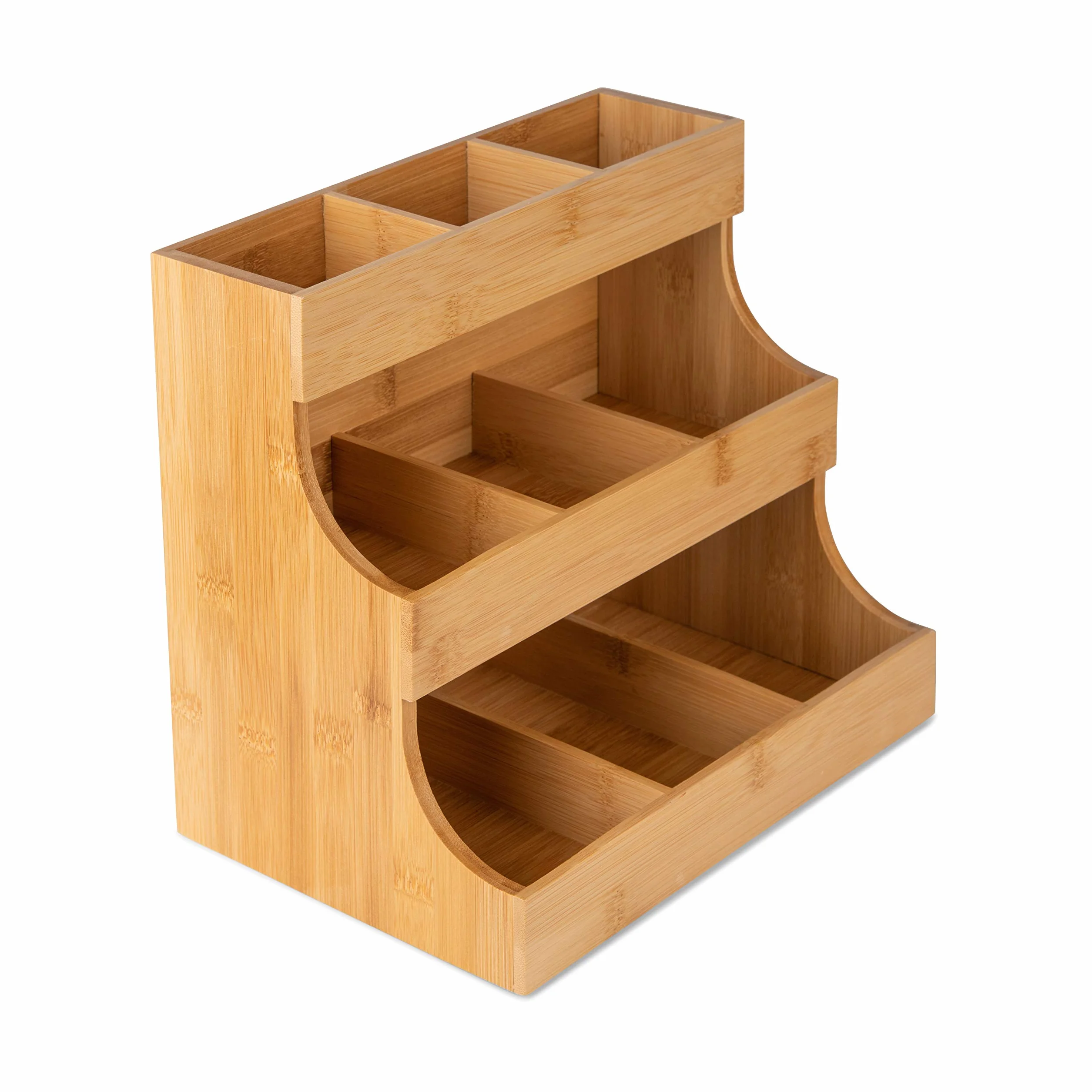 Theodore Organizador Vertical para Bolsas de Té de Bambú, Sostiene 180 Bolsas de Té, Caja de Té de Madera para Almacenamiento de Té para el Hogar, la Oficina o el Café