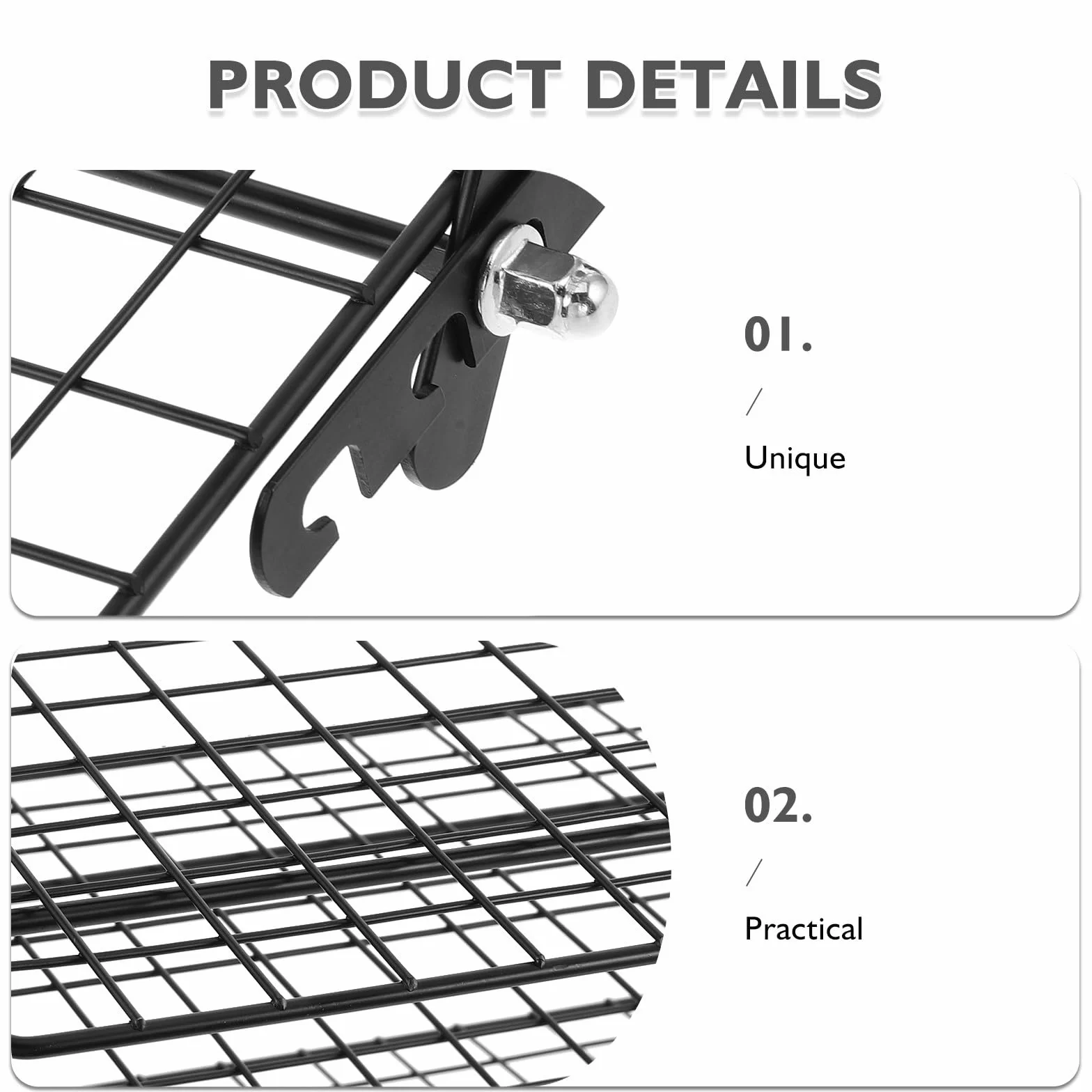 IMIKEYA Rejilla de Enfriamiento de Pan de Hierro Negro, 4 Niveles | Apilable, Plegable, Superficie de Malla, para Galletas y Cocina Profesional