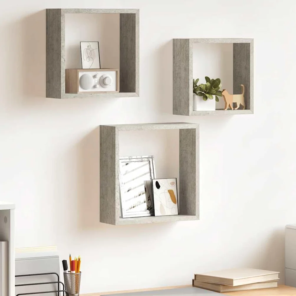 Juego de 3 estantes de pared de madera de densidad media flotantes con soporte invisible, 30, 27 y 24 cm, para salón, dormitorio, oficina, almacenamiento y decoración