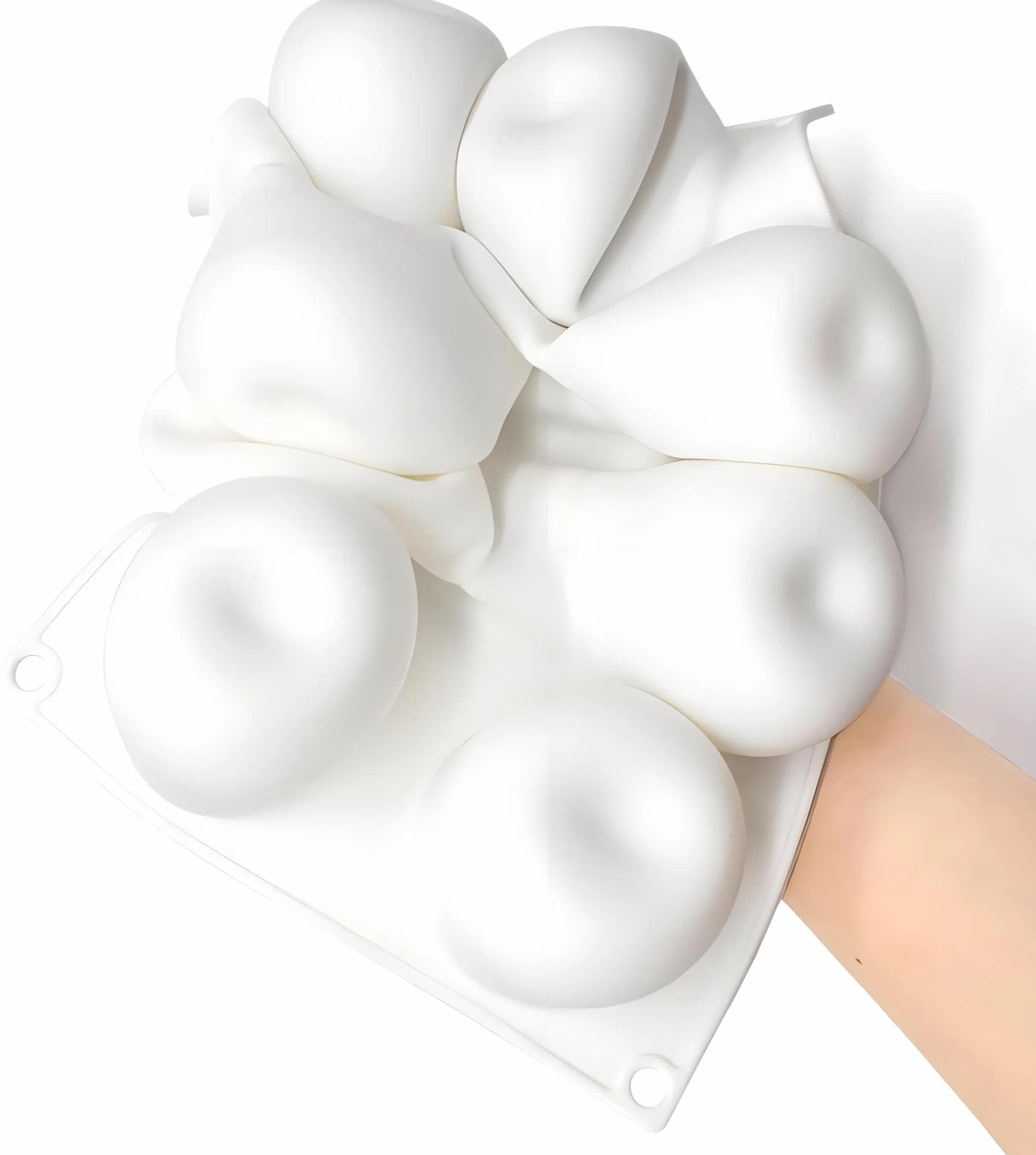 Molde de silicona 3D para tartas de manzana con 8 huecos, para hacer bombas de chocolate caliente, tartas, gelatina, mouss